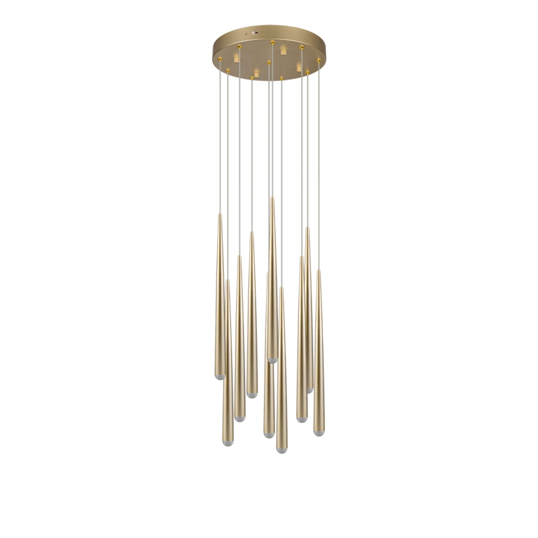 TRIO Cala LED Pendant light 10-piece set - gold