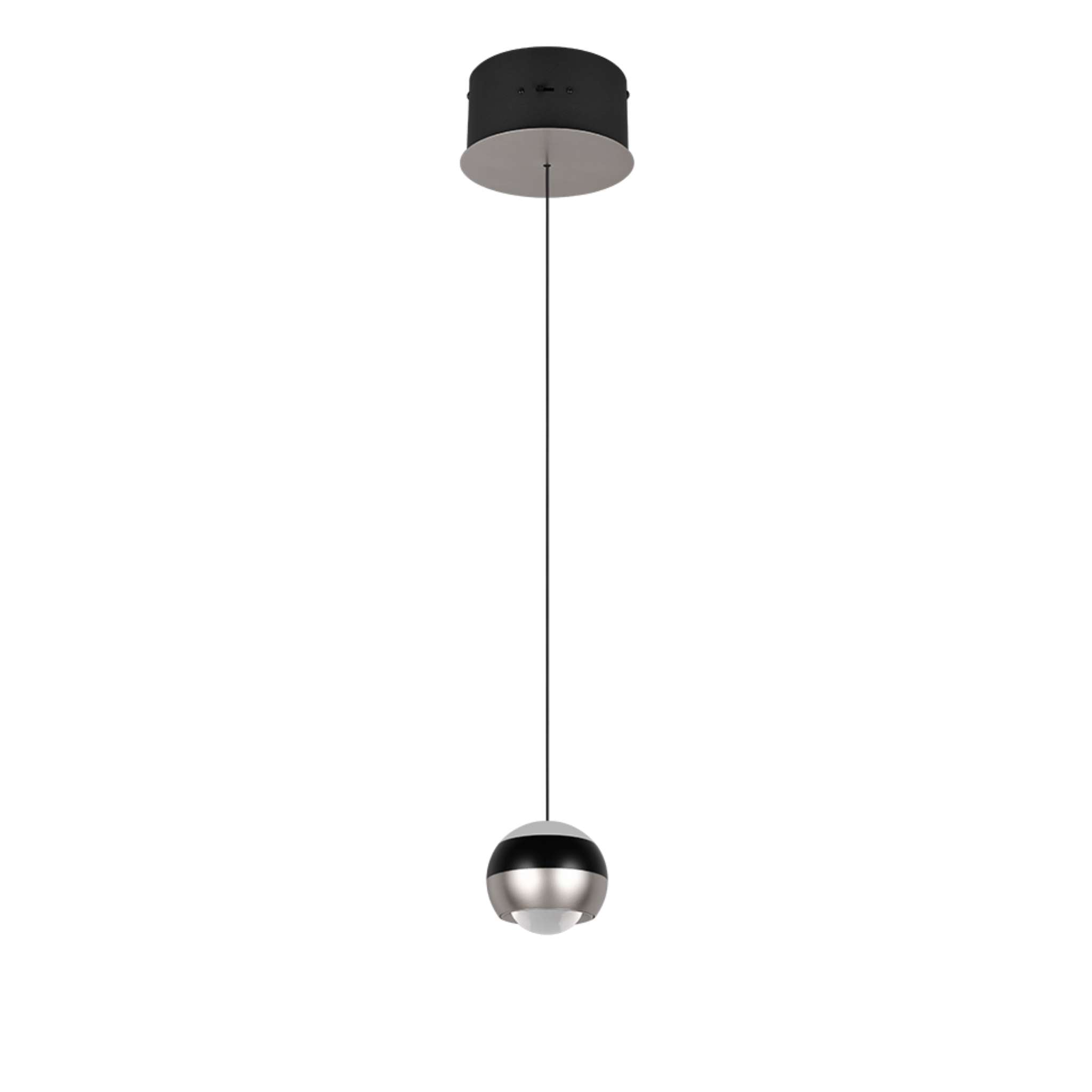 TRIO Orbit LED Pendant light 1-piece - brushed steel/matte black