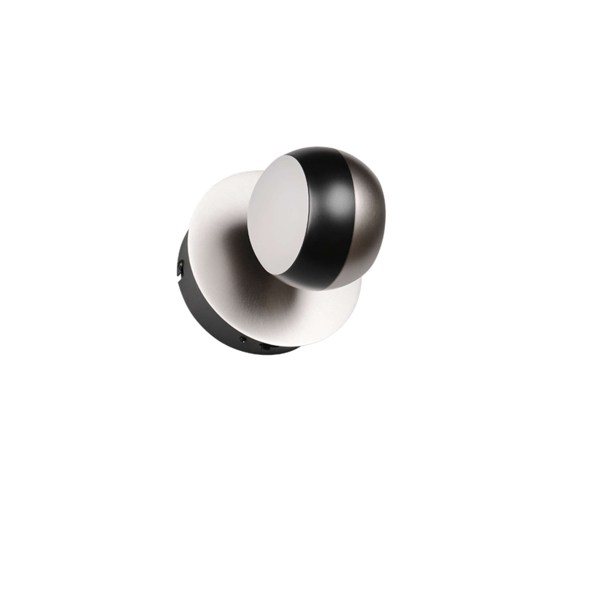 TRIO Orbit LED Wall light - brushed steel/matte black