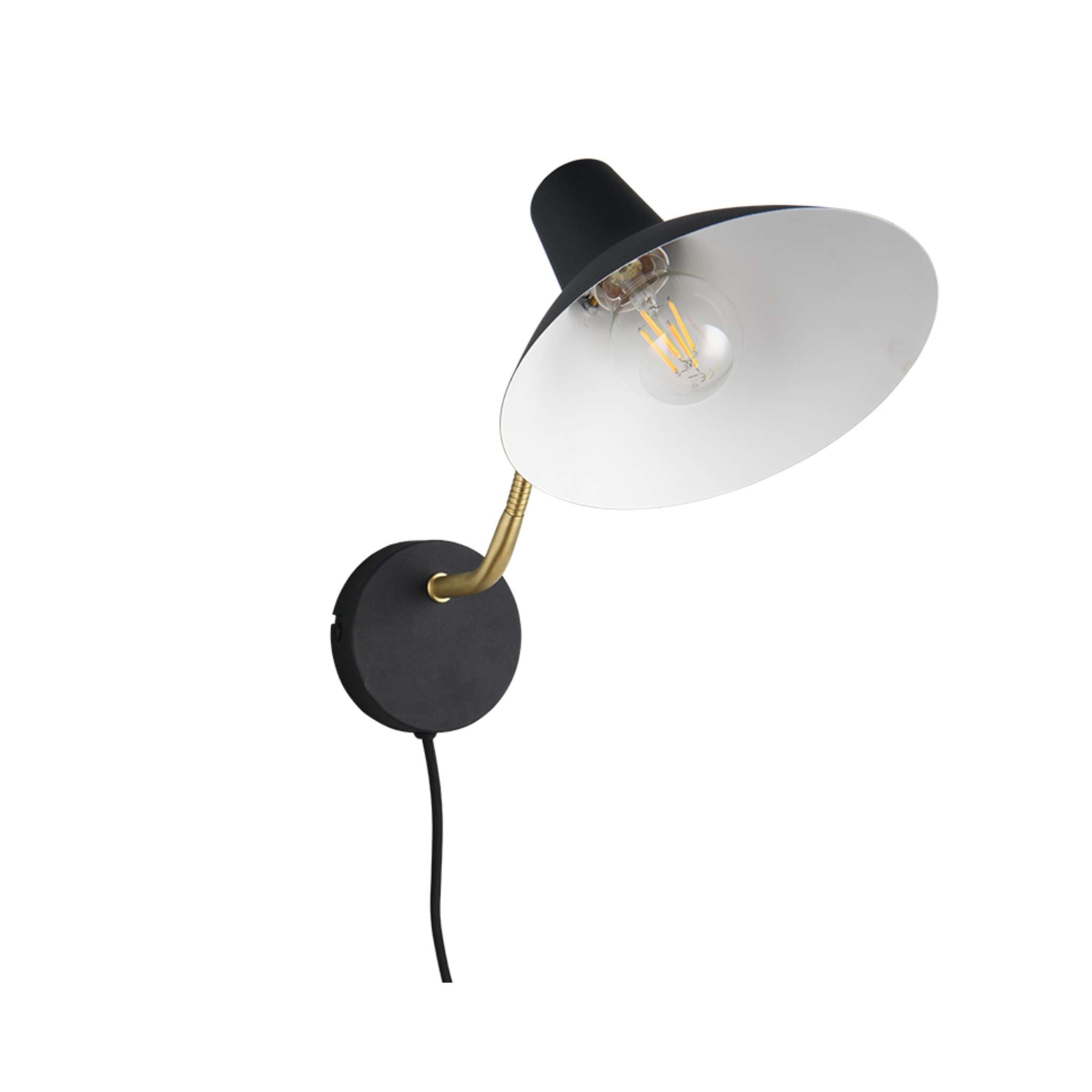 TRIO Traveller Wall light E27 - black/gold
