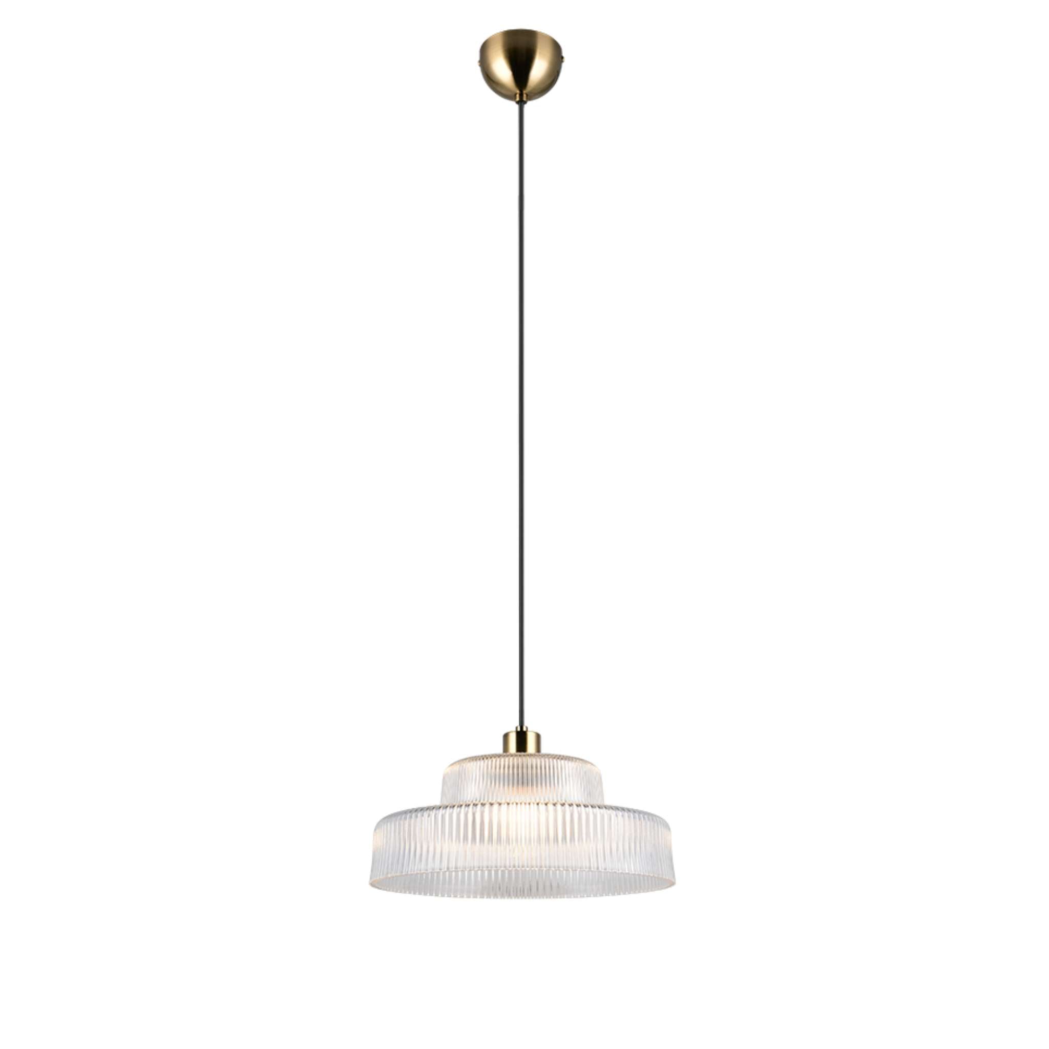 TRIO Abella Pendant light E27 - matte brass/clear
