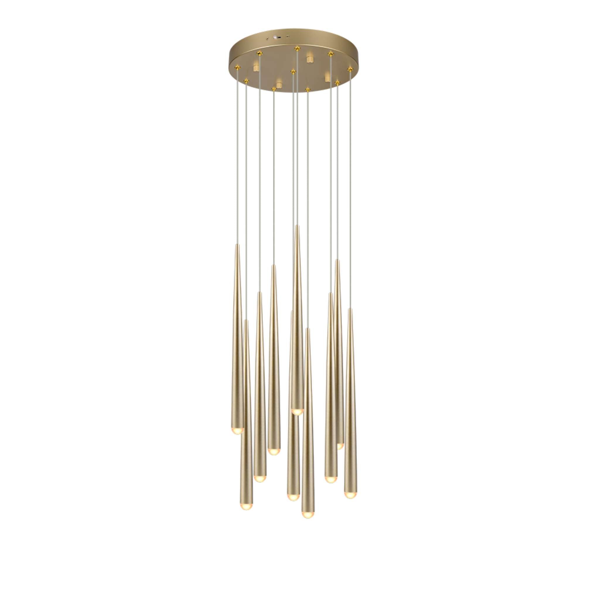 TRIO Cala LED Pendant light 10-piece set - gold