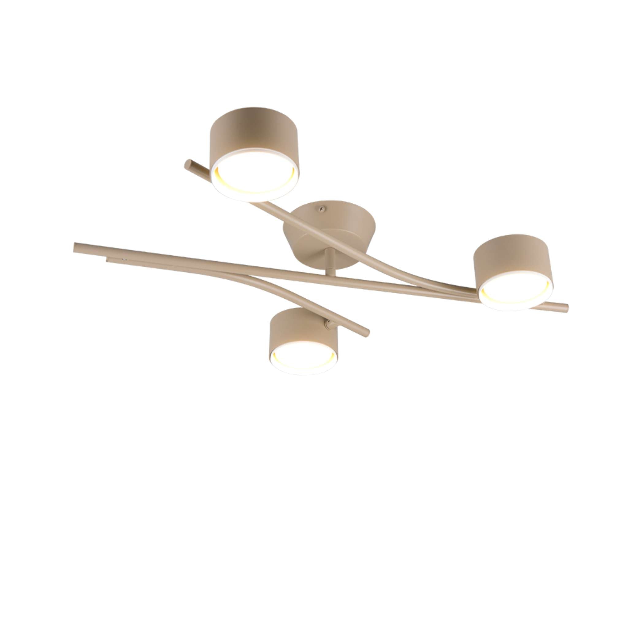TRIO Coda Ceiling light 3-piece GX53 - warm beige