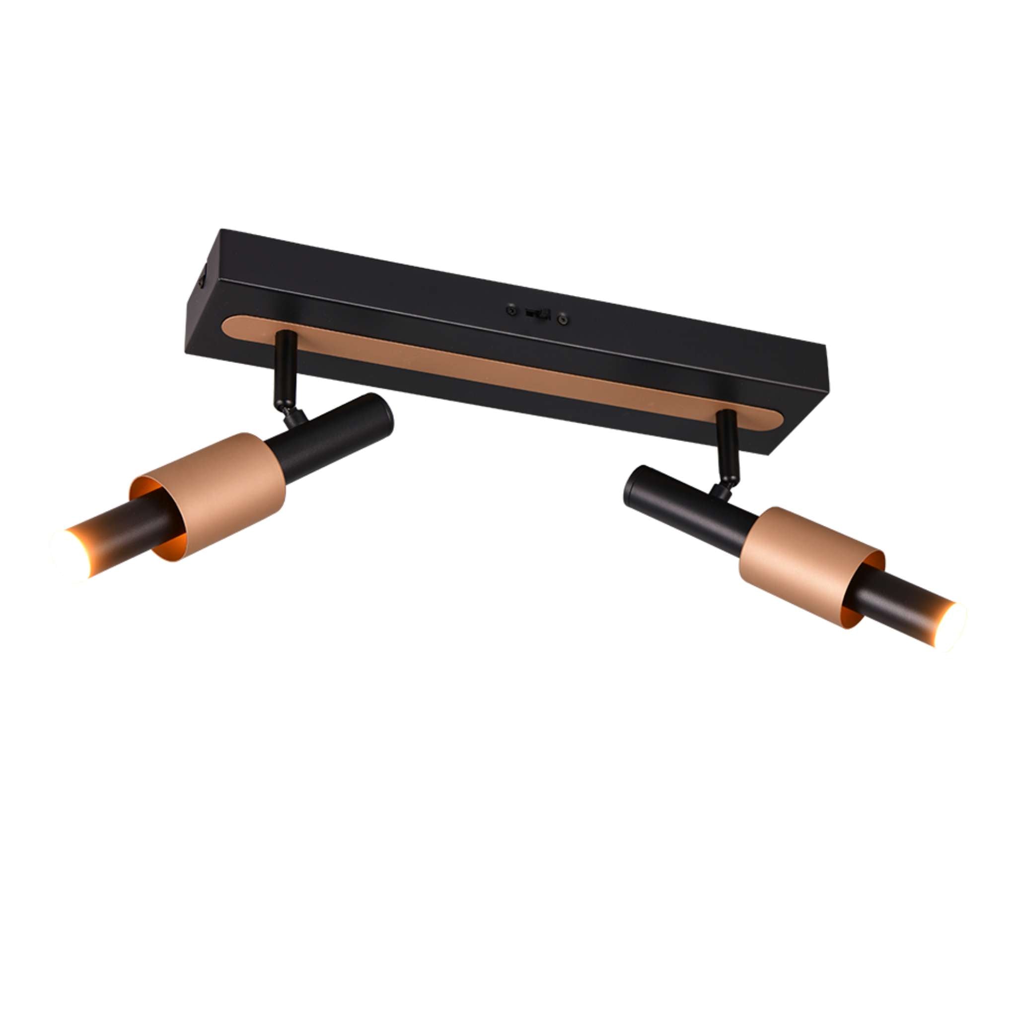TRIO Ikaris LED spotlight 2-piece - matte black/coffee