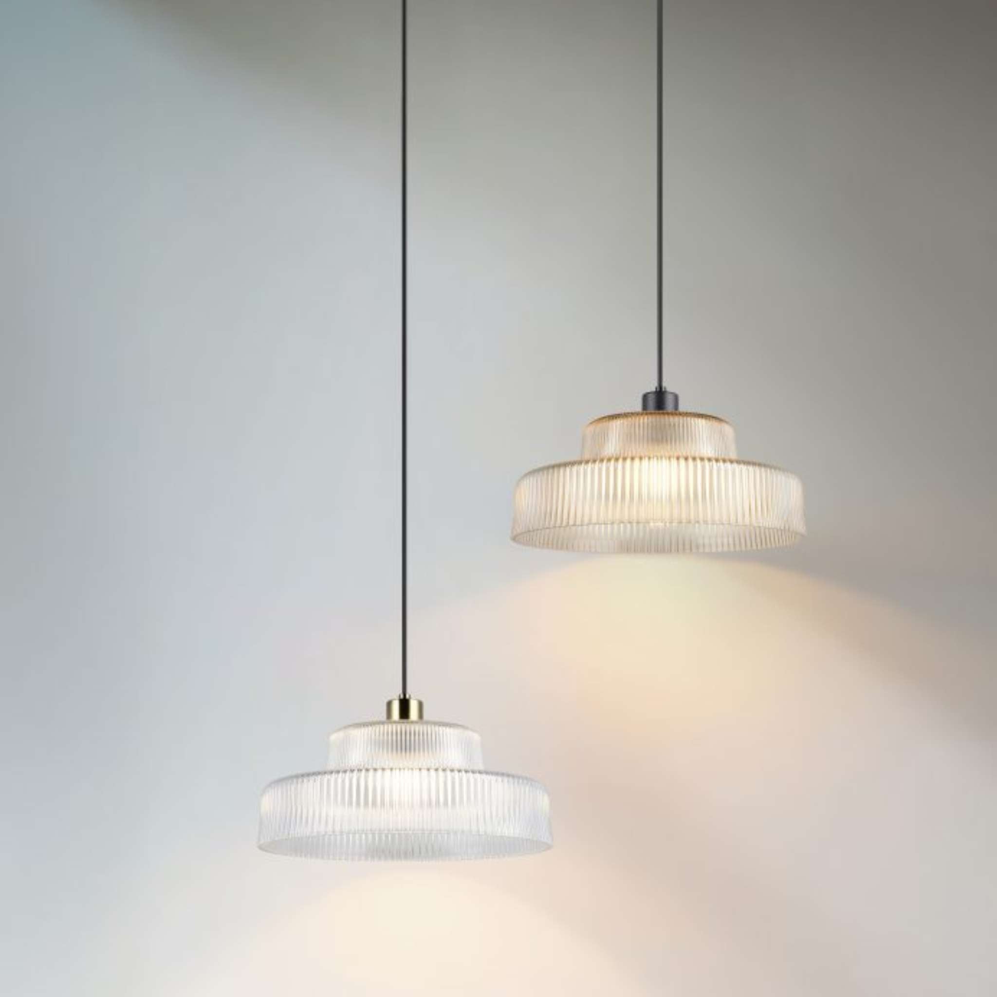 TRIO Abella Pendant light E27 - matte brass/clear