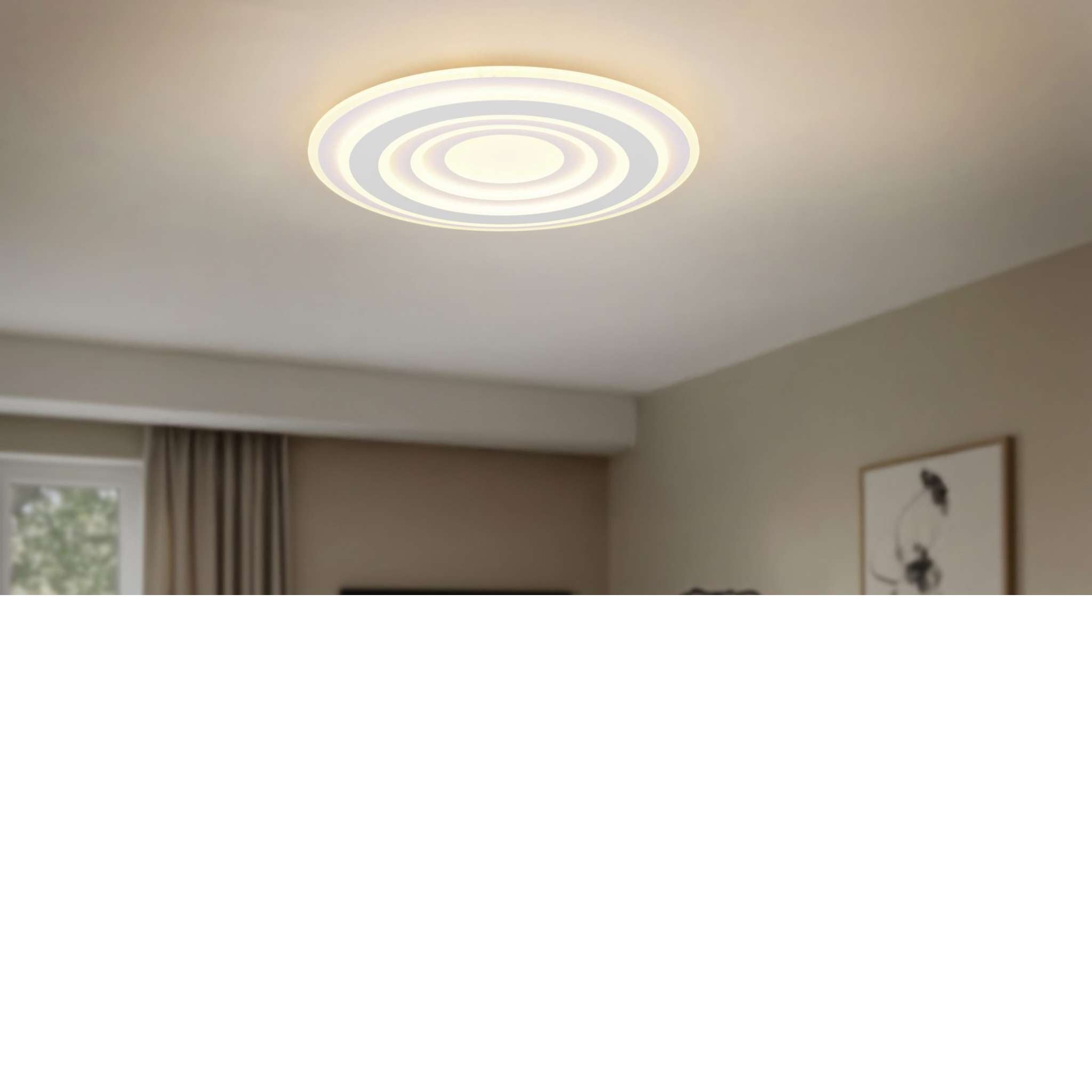 TRIO Costa LED kattovalaisin 48 cm - mattavalkoinen