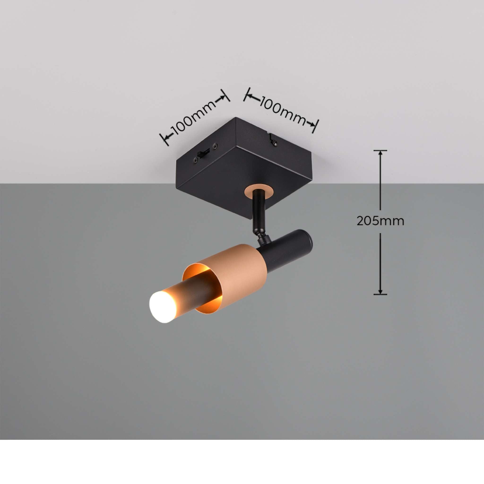 TRIO Ikaris LED spotlight 1-piece - matte black/coffee