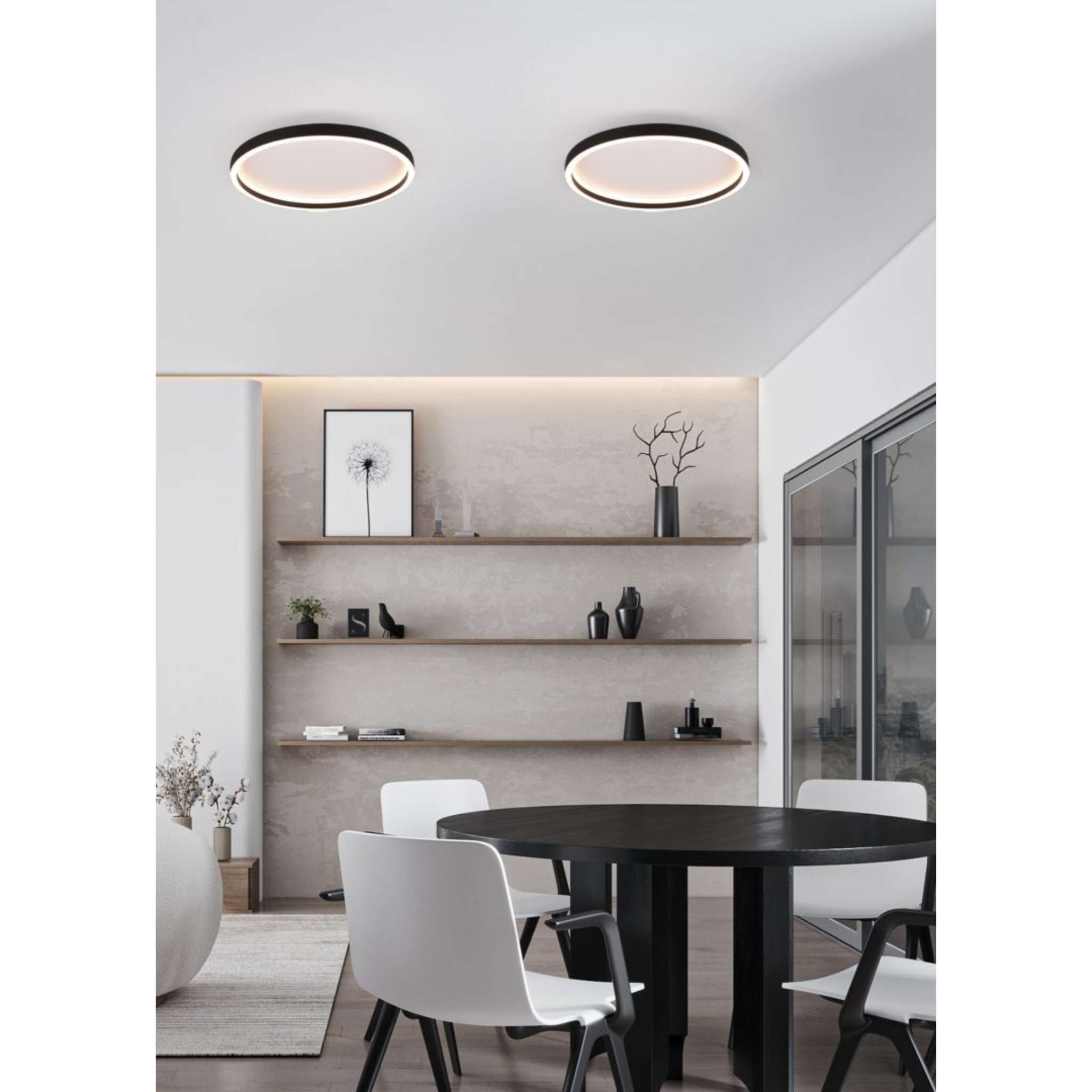 TRIO Rotonda LED Ceiling light round - matte black