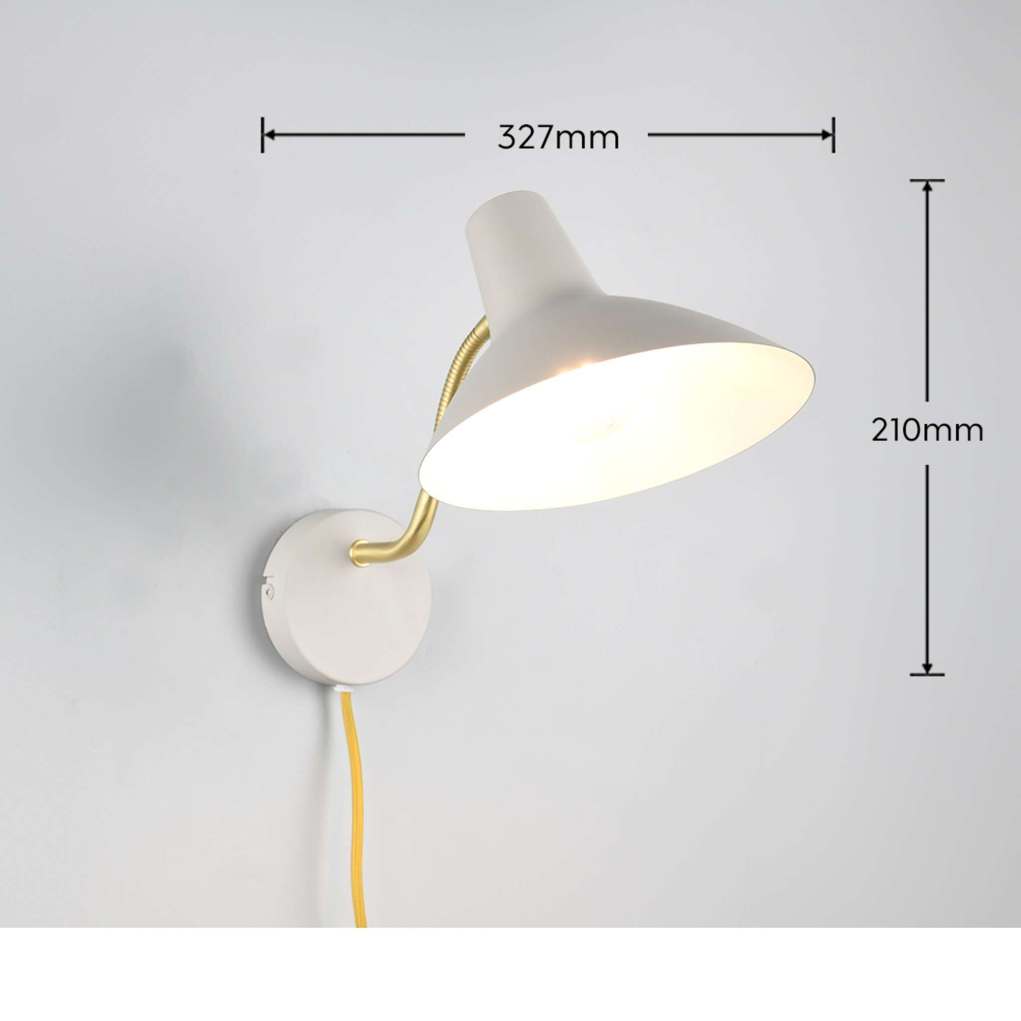 TRIO Traveller Wall light E27 - warm gray/gold