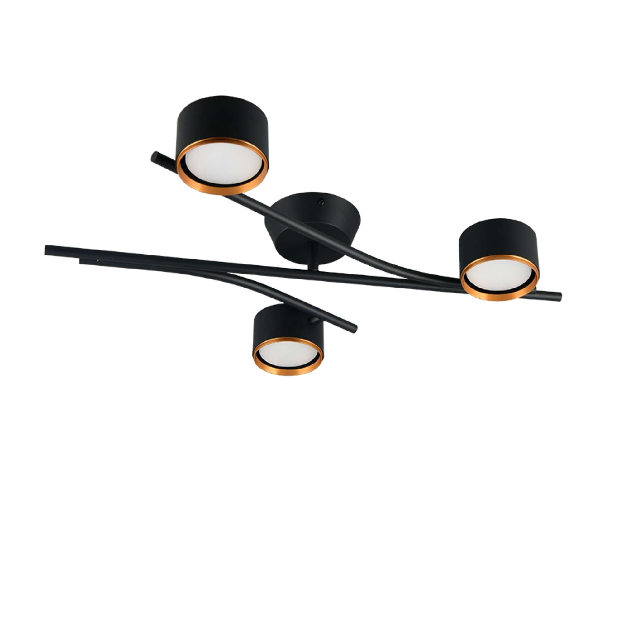 TRIO Coda Ceiling light 3-piece GX53 - black/gold
