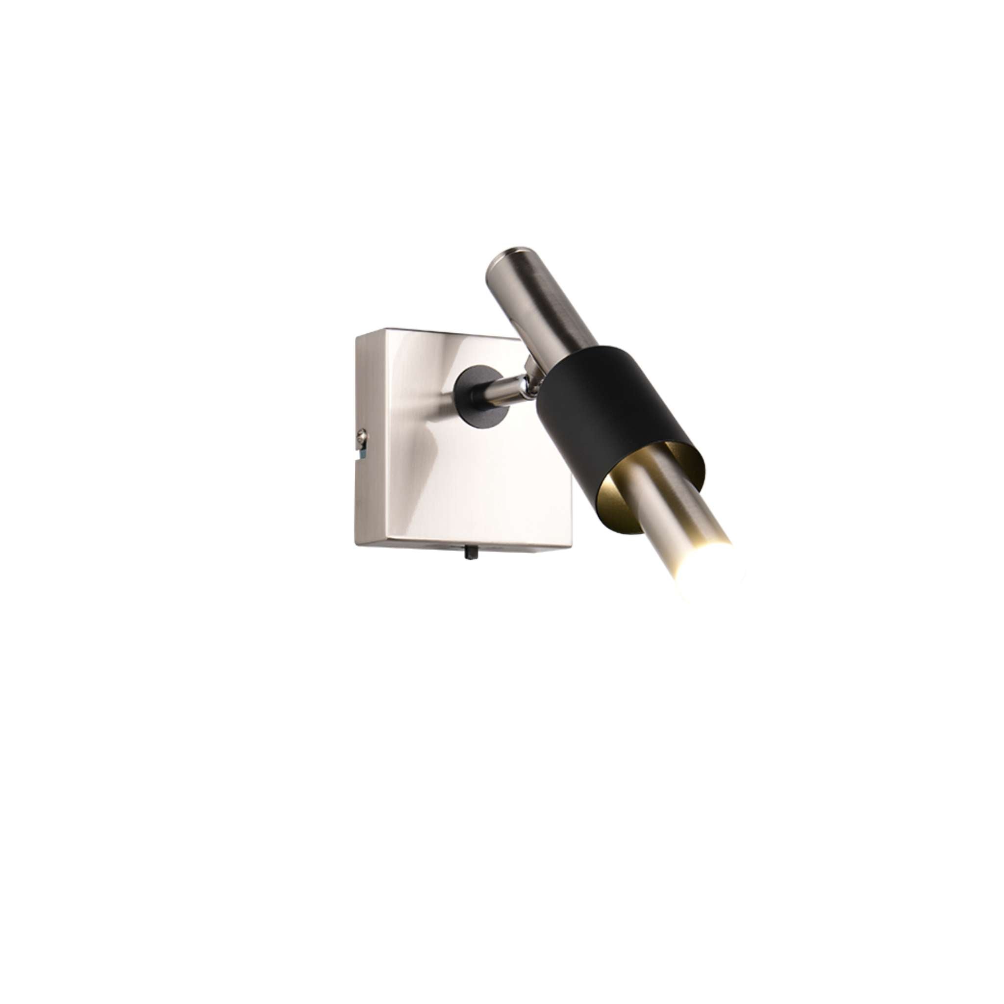 TRIO Ikaris LED spotlight 1-piece - brushed steel/matte black