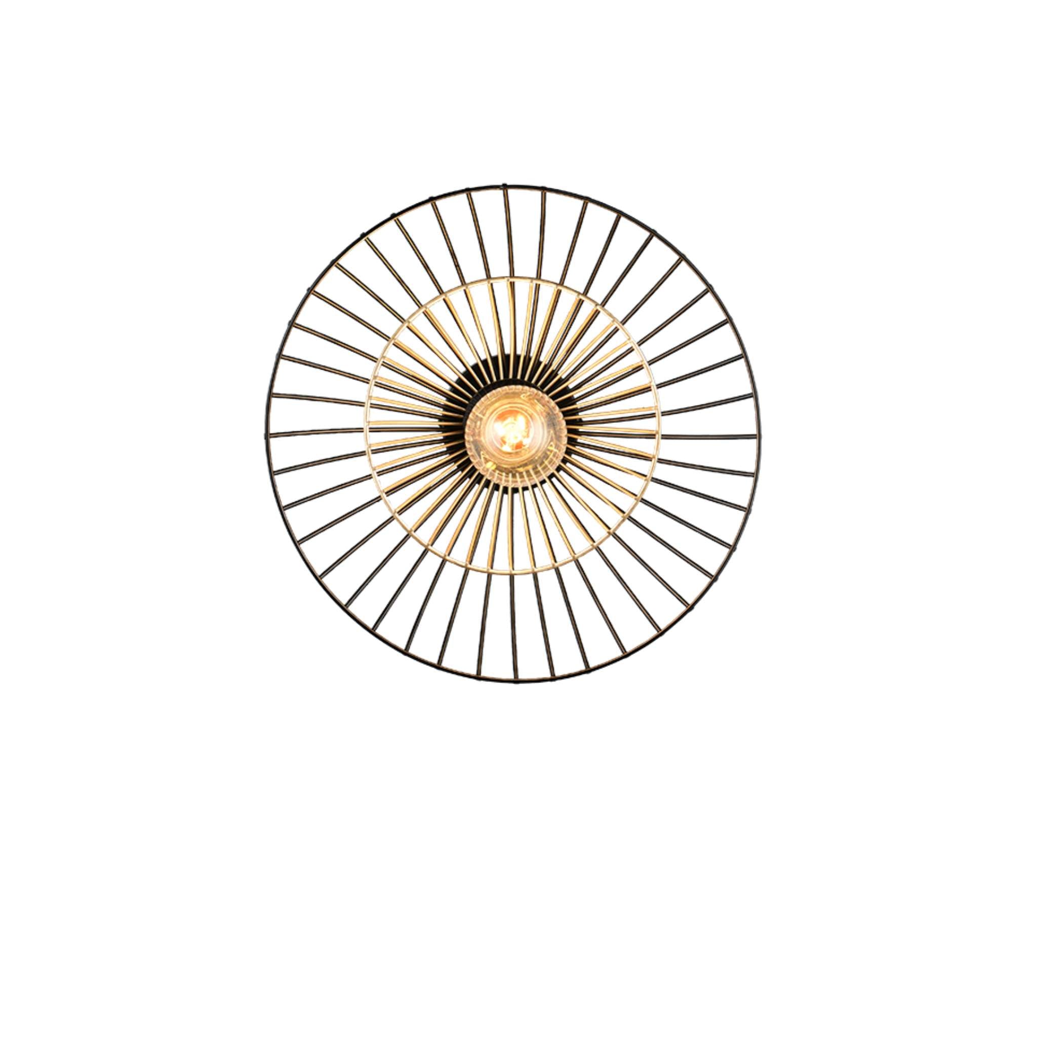 TRIO Lauris Ceiling light E27 - matte black/gold