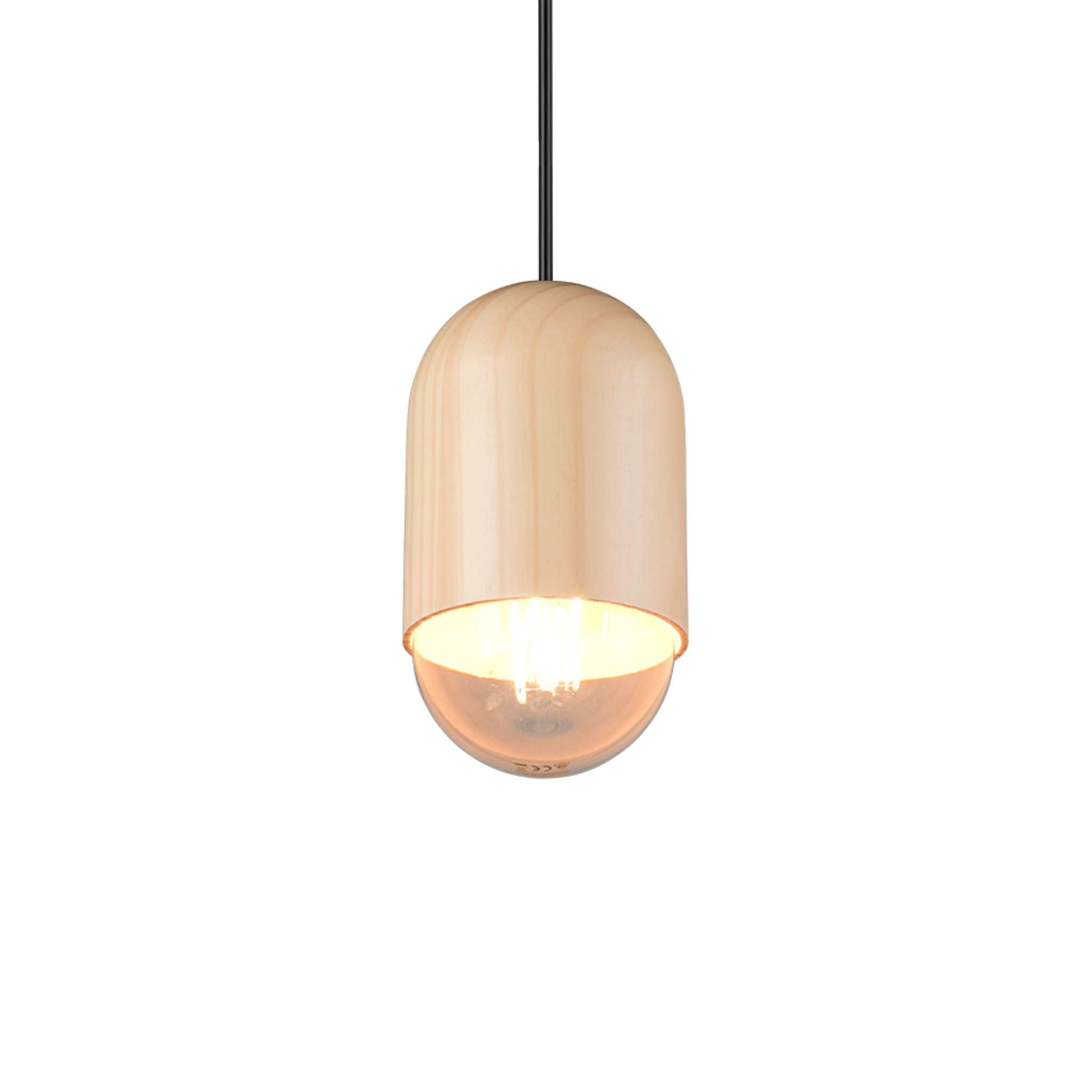 TRIO Nara Pendant light E27 - wood