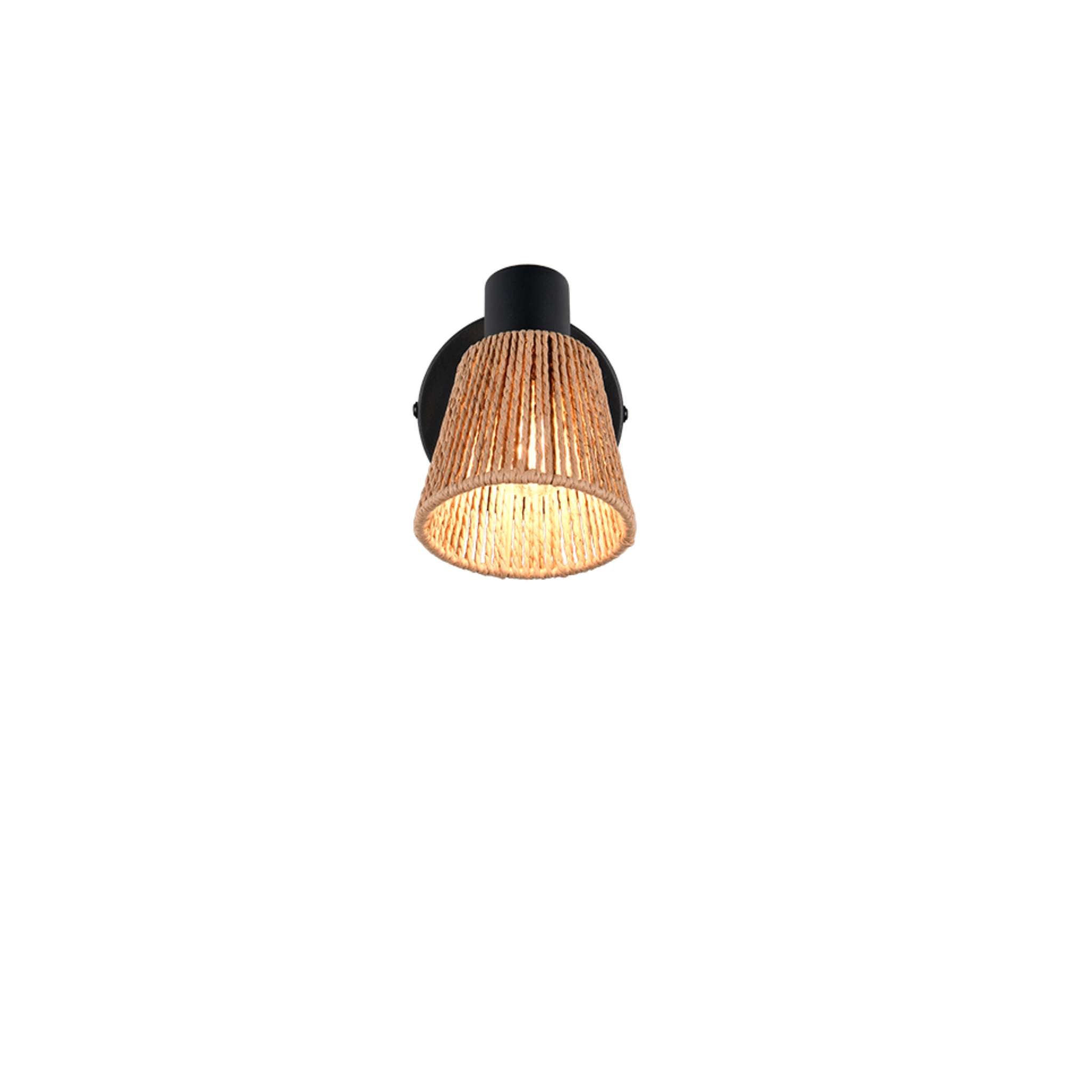 TRIO Natrel spotlight 1-piece E14 - matte black/natural color