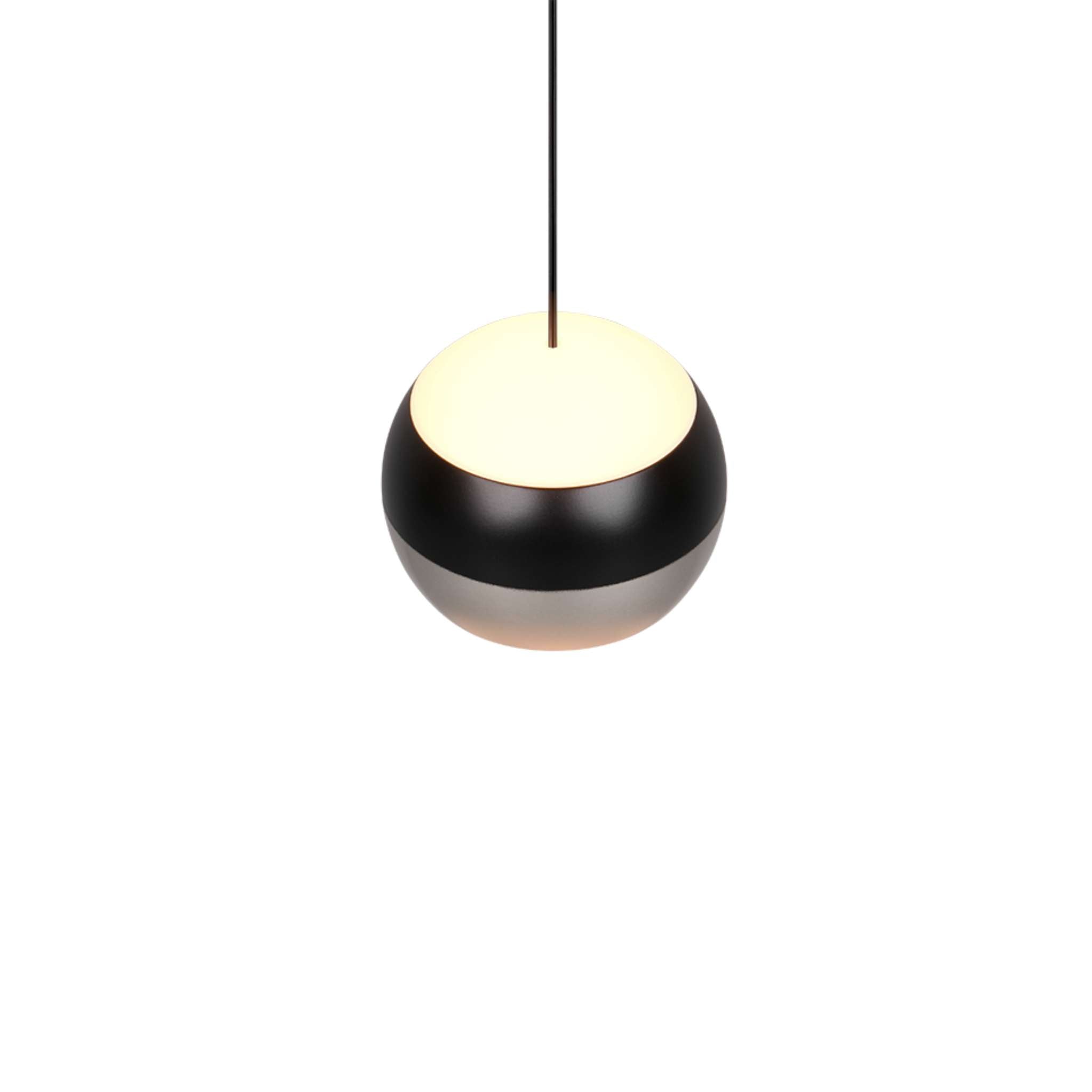 TRIO Orbit LED Pendant light 1-piece - brushed steel/matte black