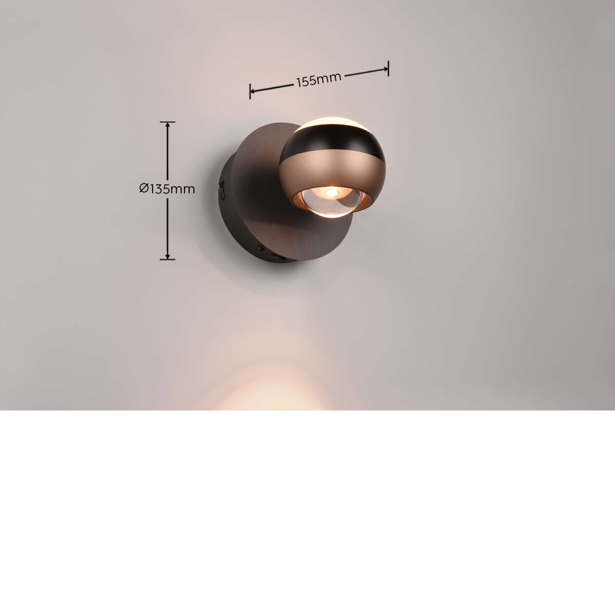 TRIO Orbit LED Wall light - matte black