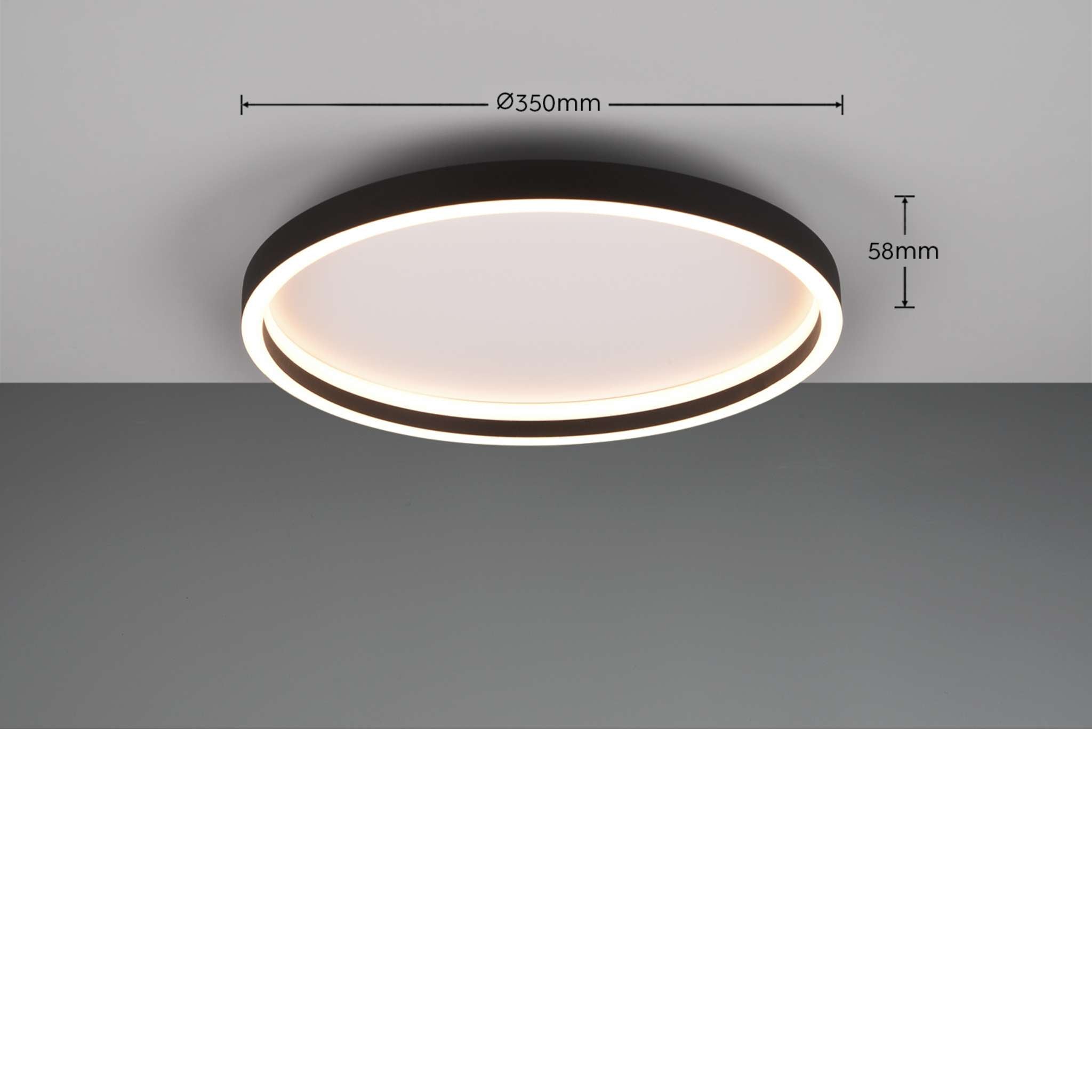 TRIO Rotonda LED Ceiling light round - matte black