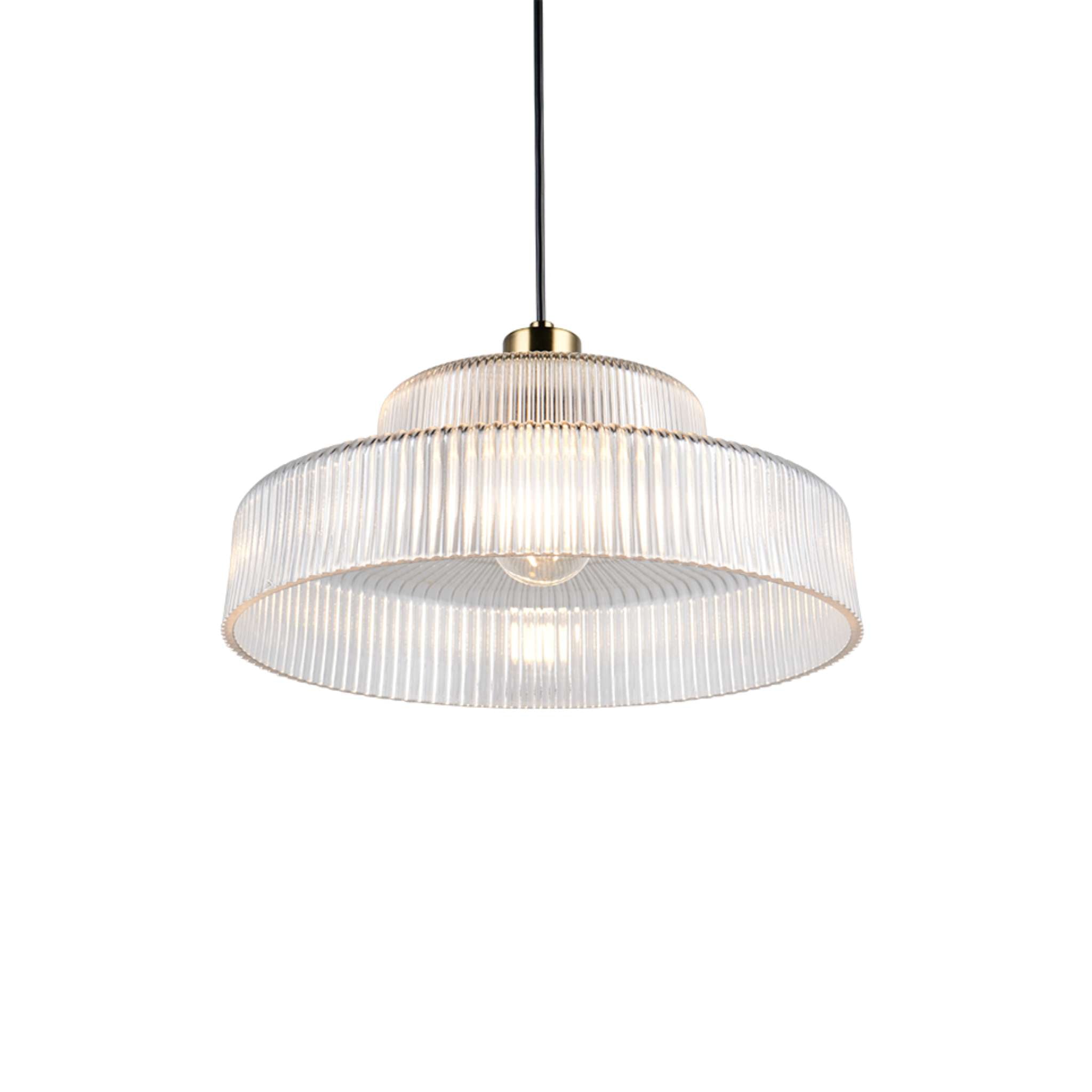 TRIO Abella Pendant light E27 - matte brass/clear