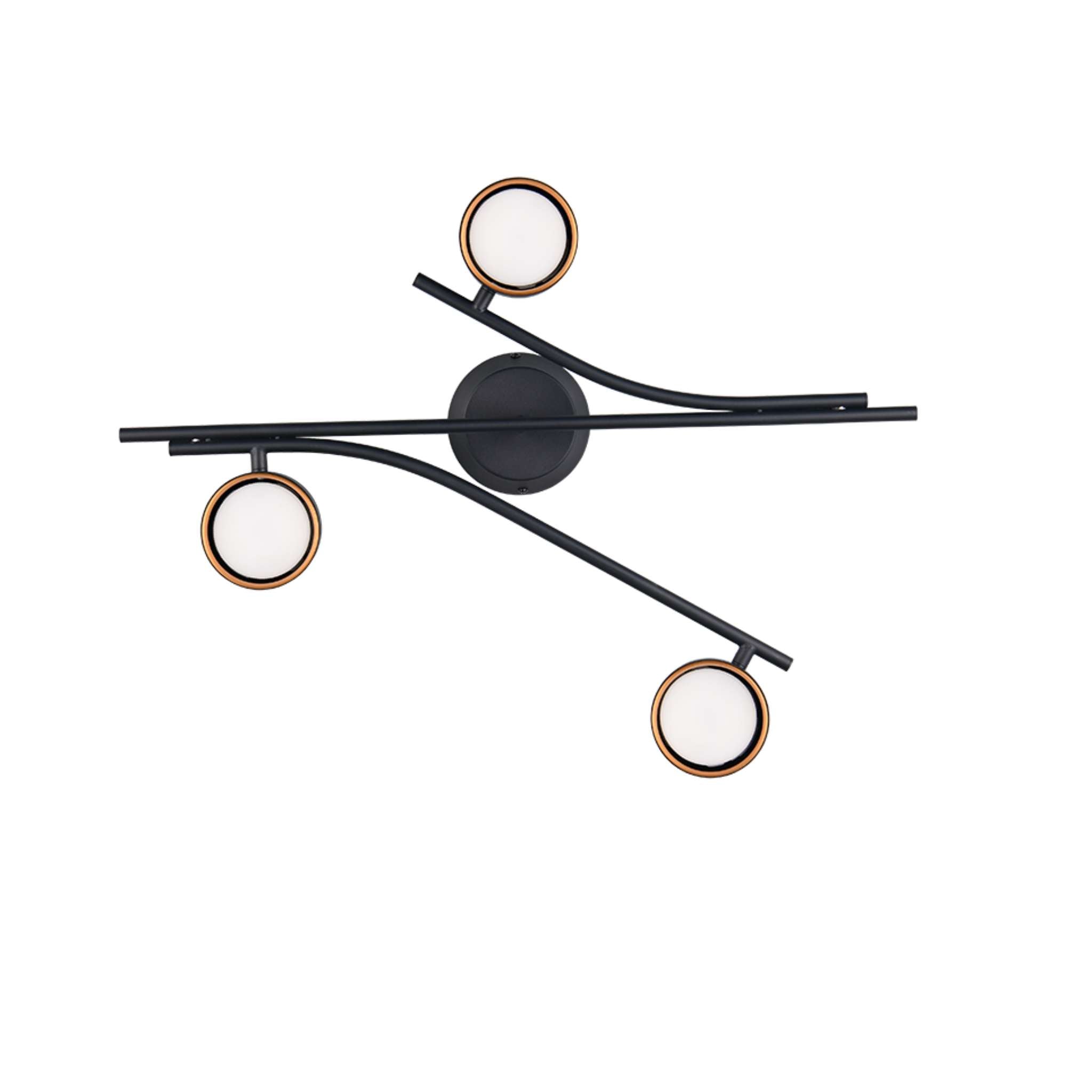 TRIO Coda Ceiling light 3-piece GX53 - black/gold