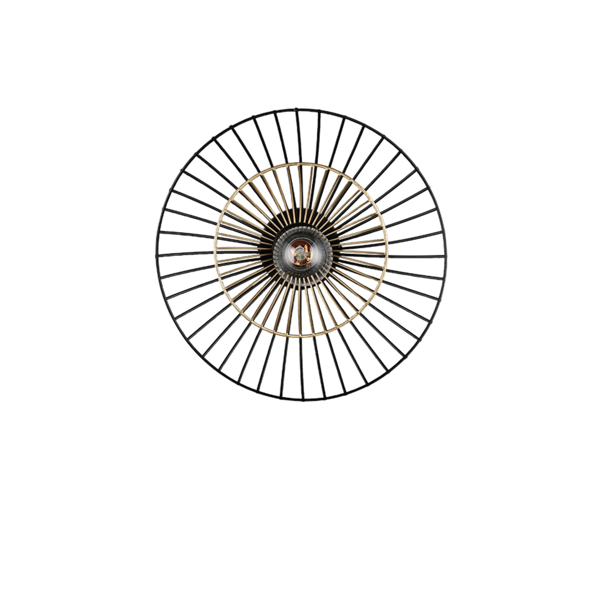 TRIO Lauris Ceiling light E27 - matte black/gold