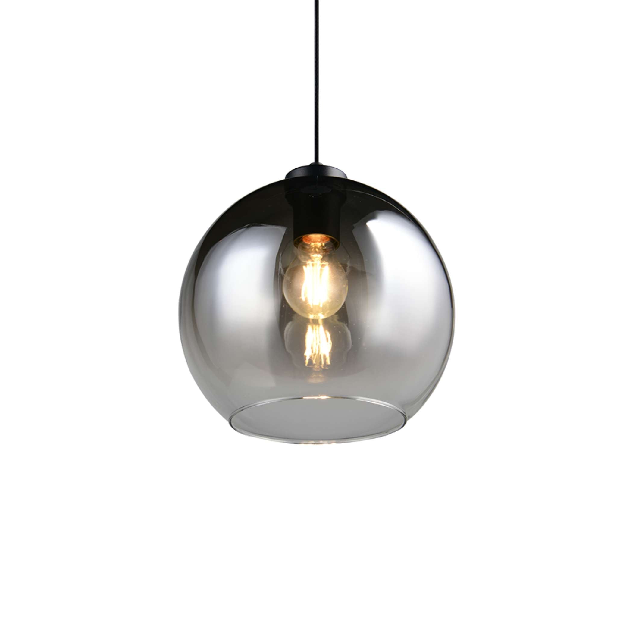 TRIO Liora Pendant light E27 - matte black/smoke
