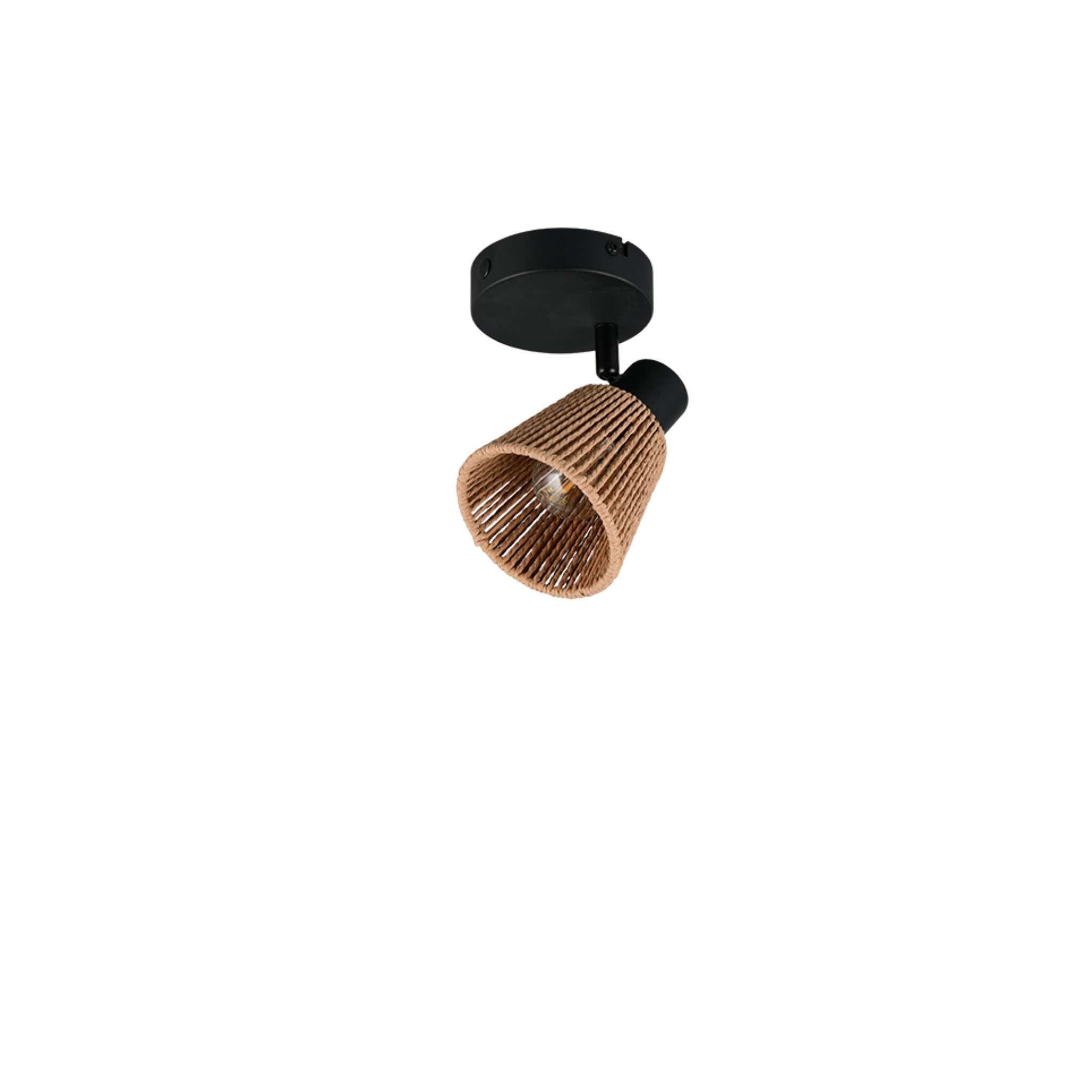 TRIO Natrel spotlight 1-piece E14 - matte black/natural color