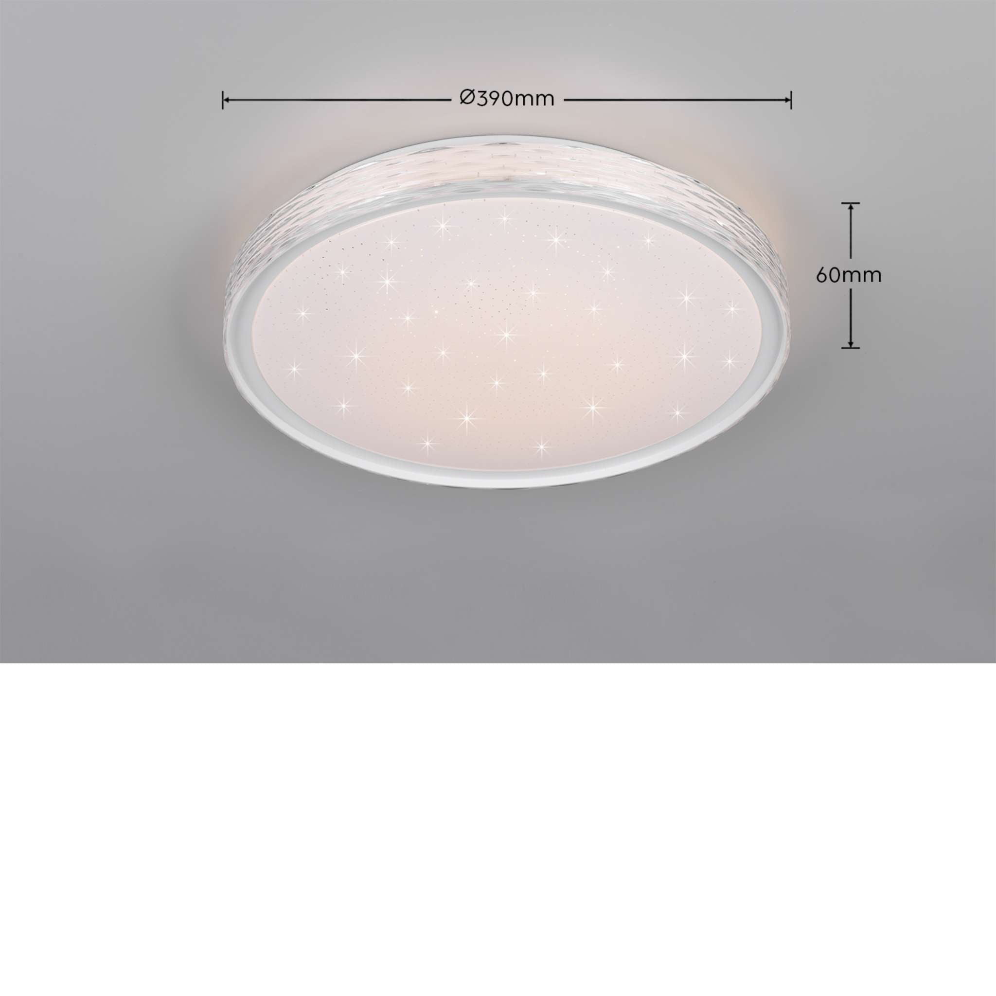 TRIO Varda LED kattovalaisin 39 cm - valkoinen