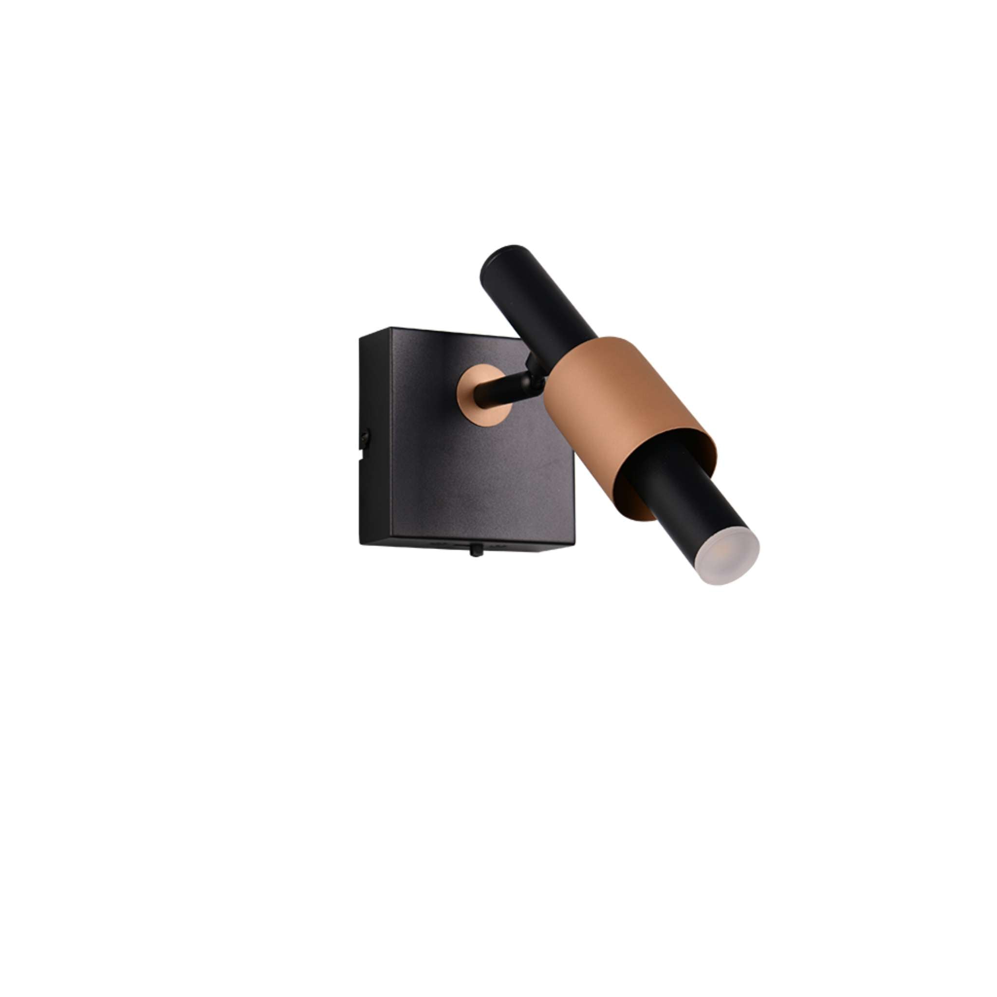 TRIO Ikaris LED spotlight 1-piece - matte black/coffee