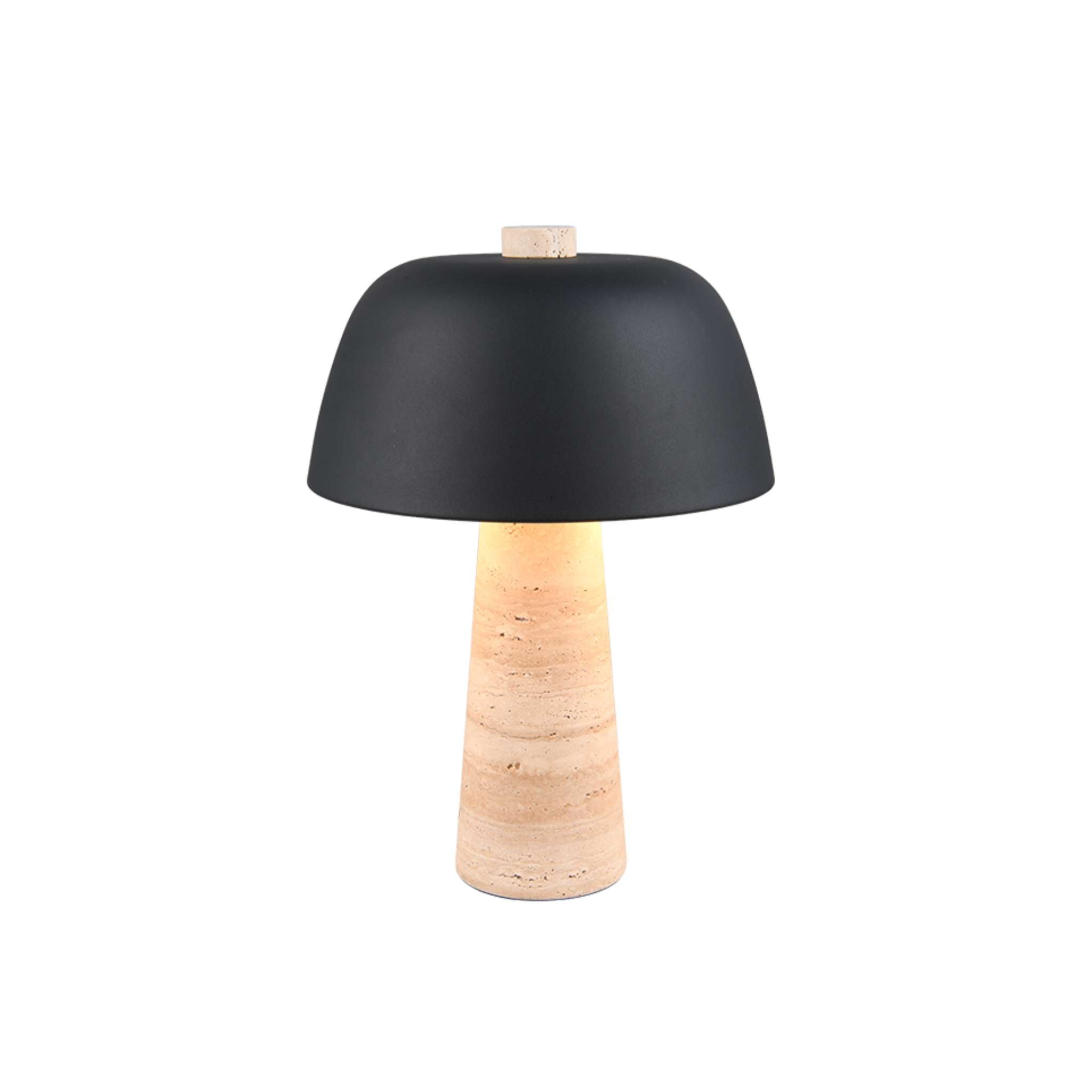 TRIO Timba pöytävalaisin 2xE27 - mattamusta/beige