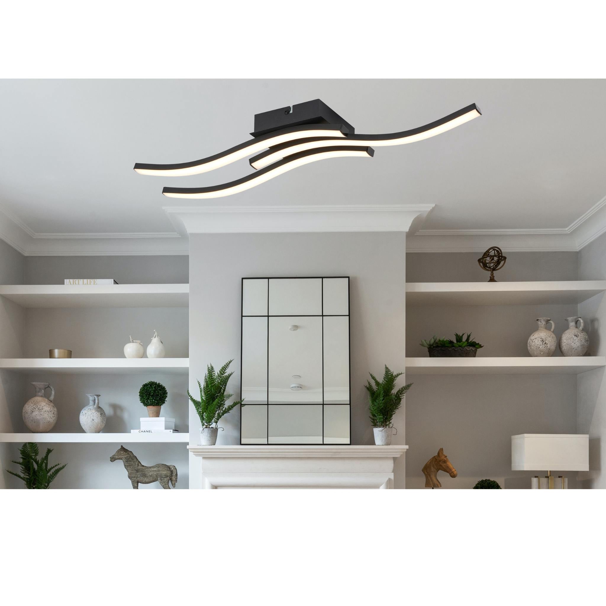 Bradox 644803-30 - Ceiling lamp - Sand black/White