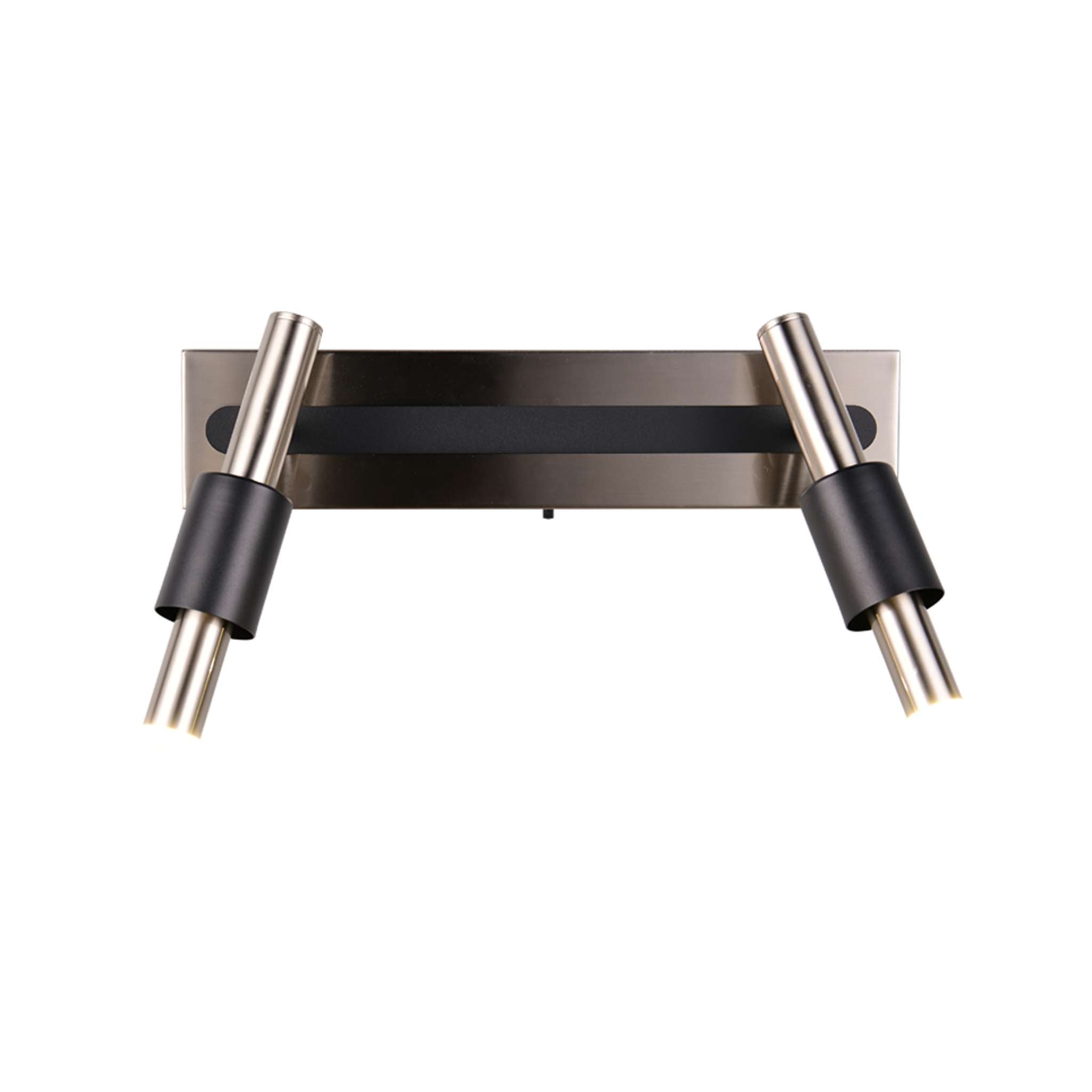 TRIO Ikaris LED spotlight 2-piece - brushed steel/matte black