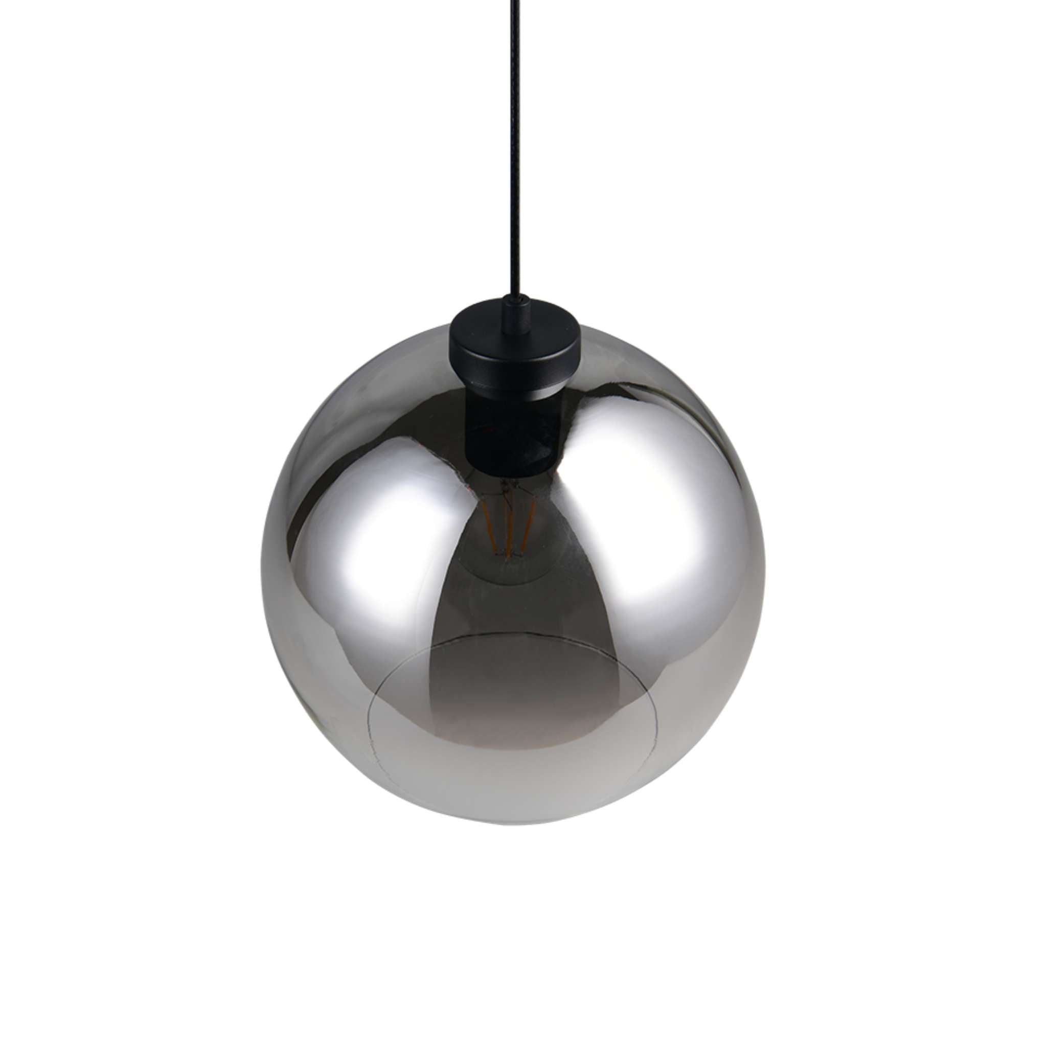 TRIO Liora Pendant light E27 - matte black/smoke