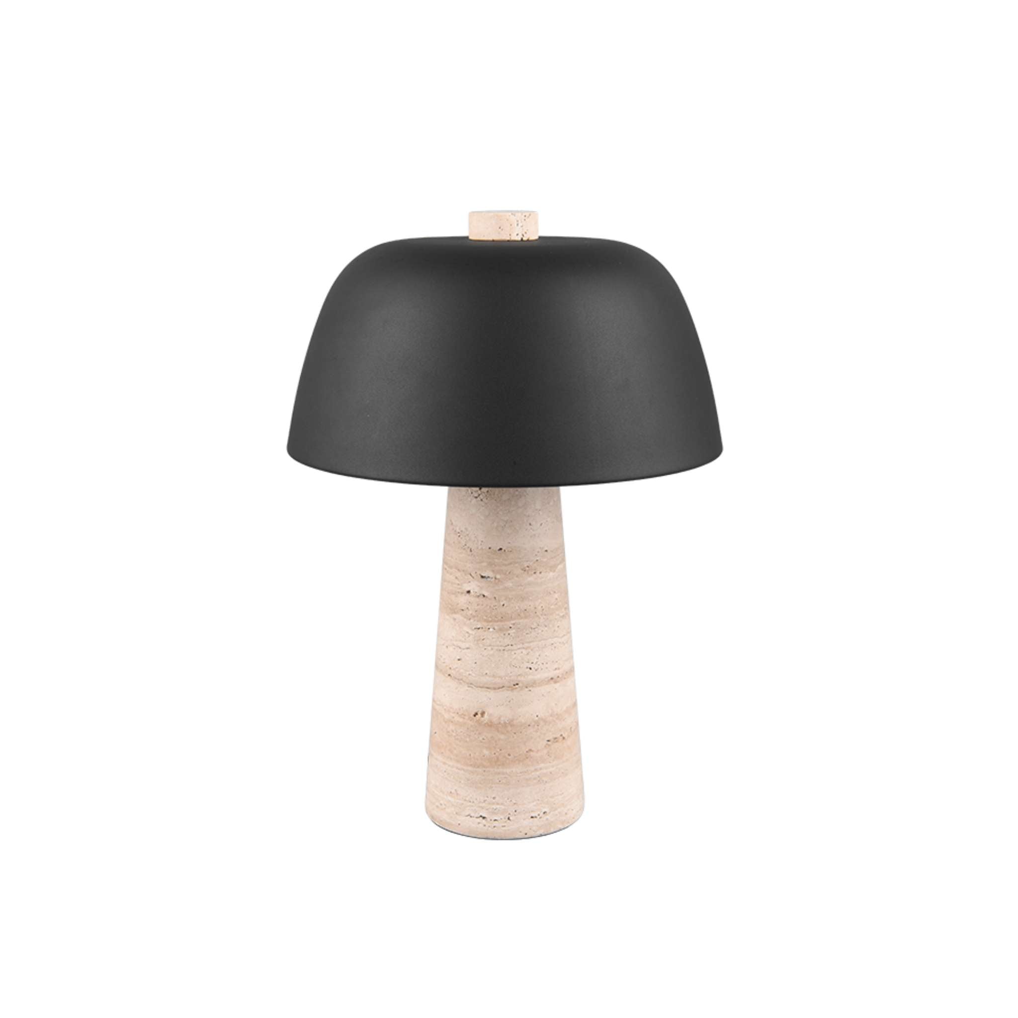 TRIO Timba pöytävalaisin 2xE27 - mattamusta/beige