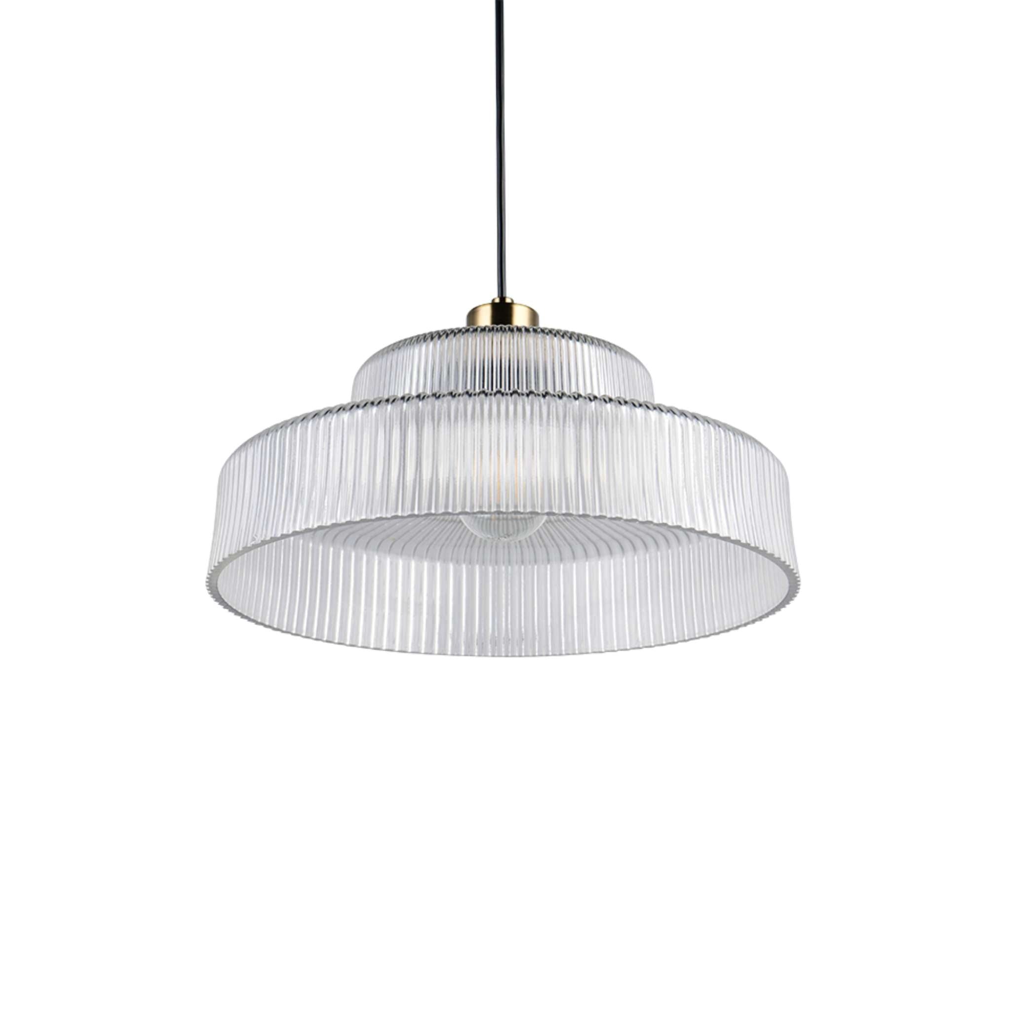 TRIO Abella Pendant light E27 - matte brass/clear
