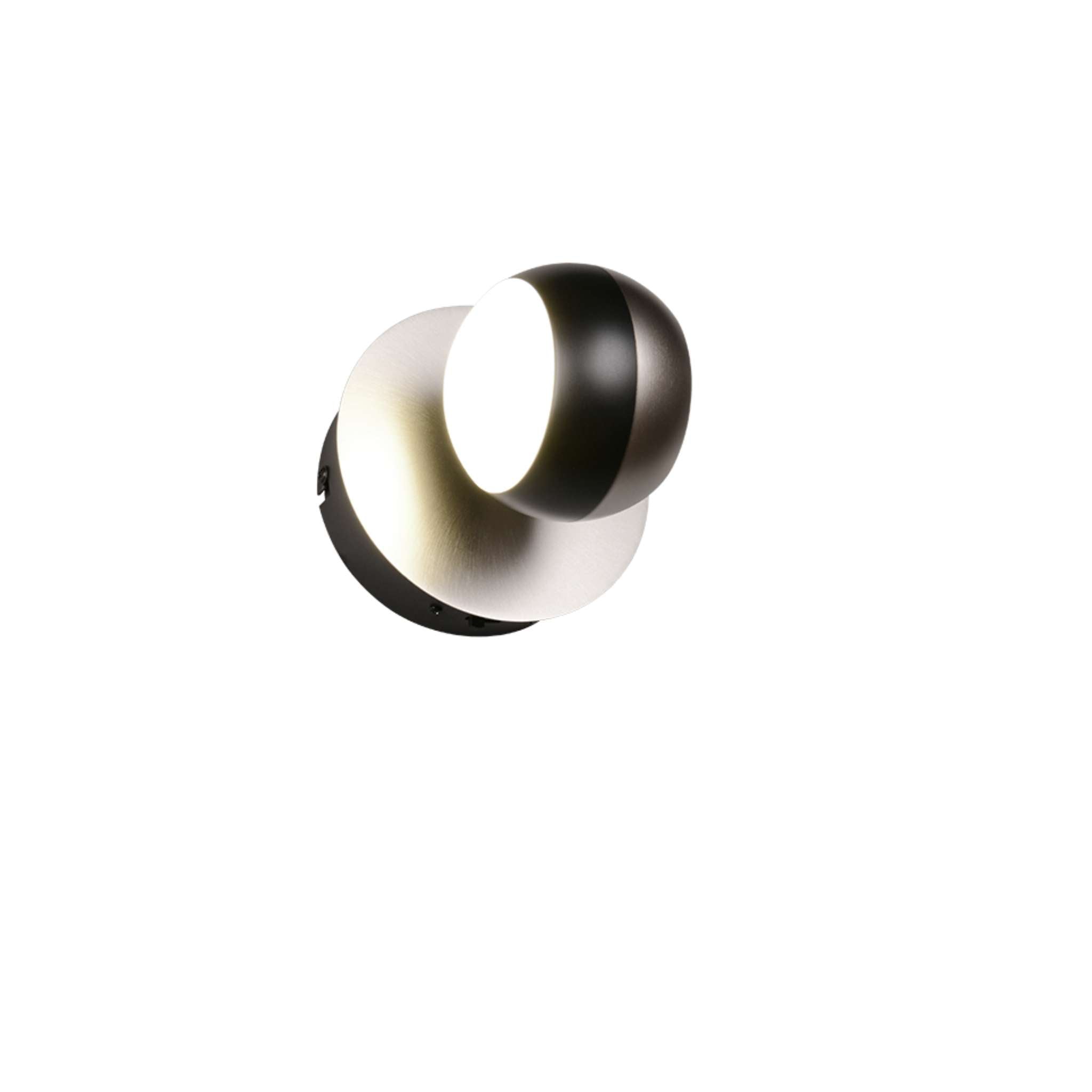 TRIO Orbit LED Wall light - brushed steel/matte black