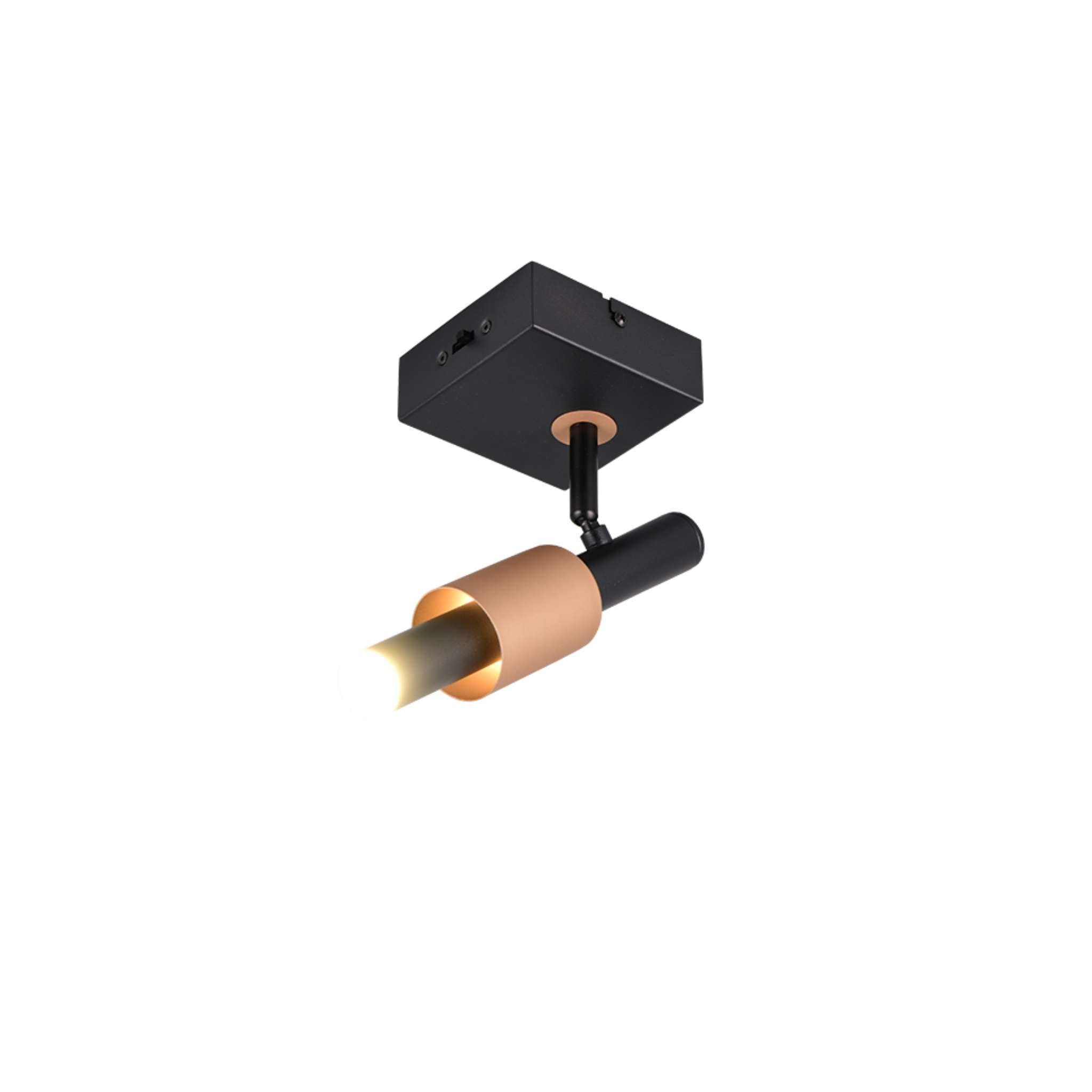 TRIO Ikaris LED spotlight 1-piece - matte black/coffee
