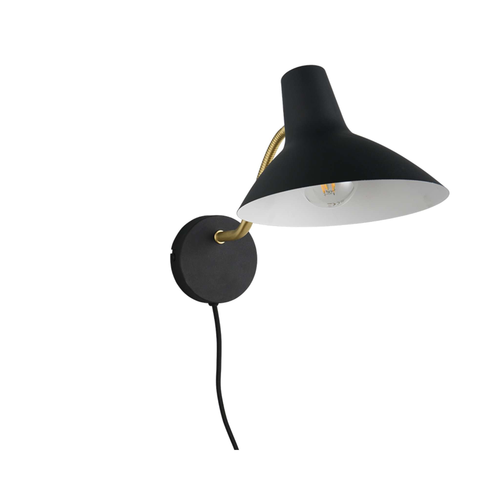TRIO Traveller Wall light E27 - black/gold