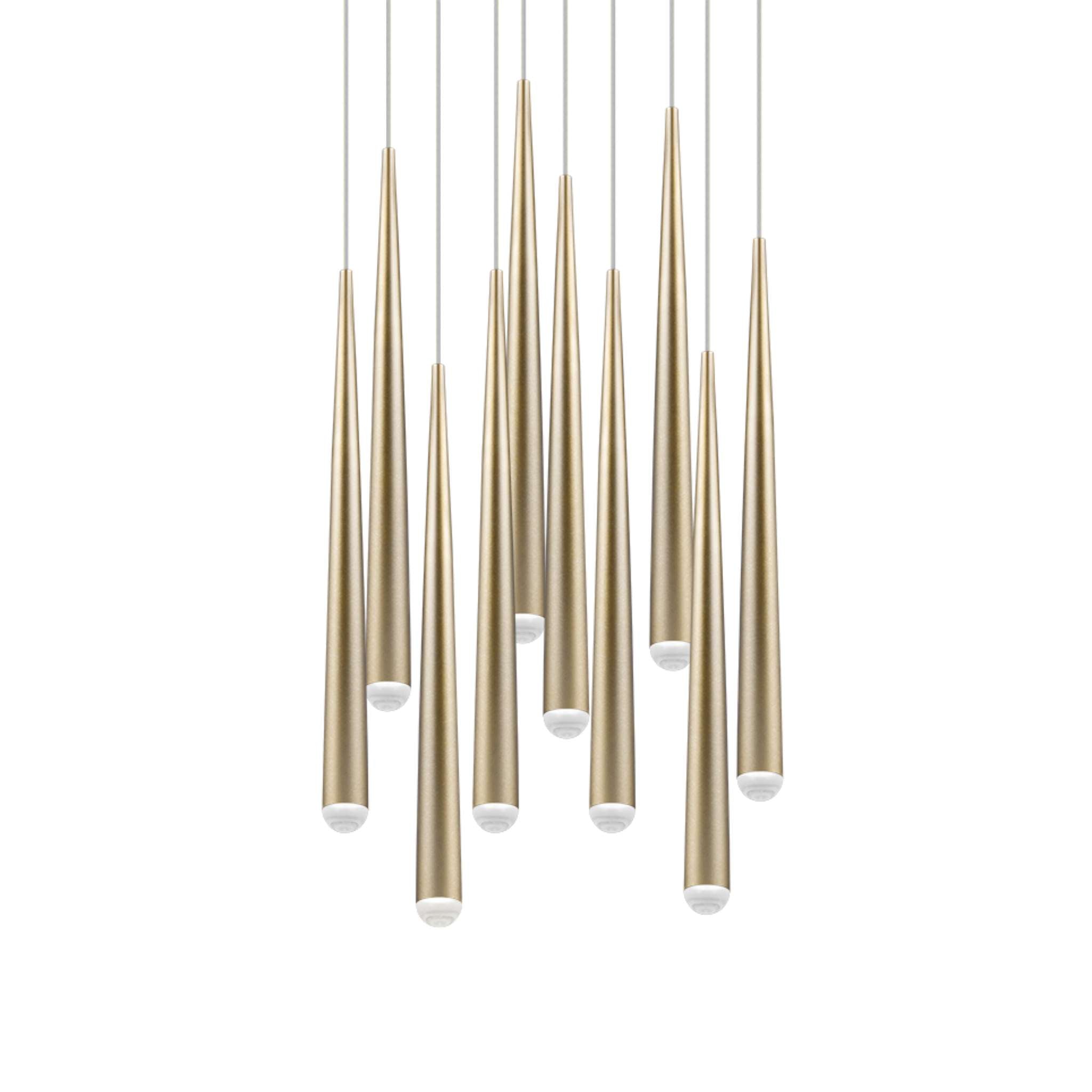 TRIO Cala LED Pendant light 10-piece set - gold