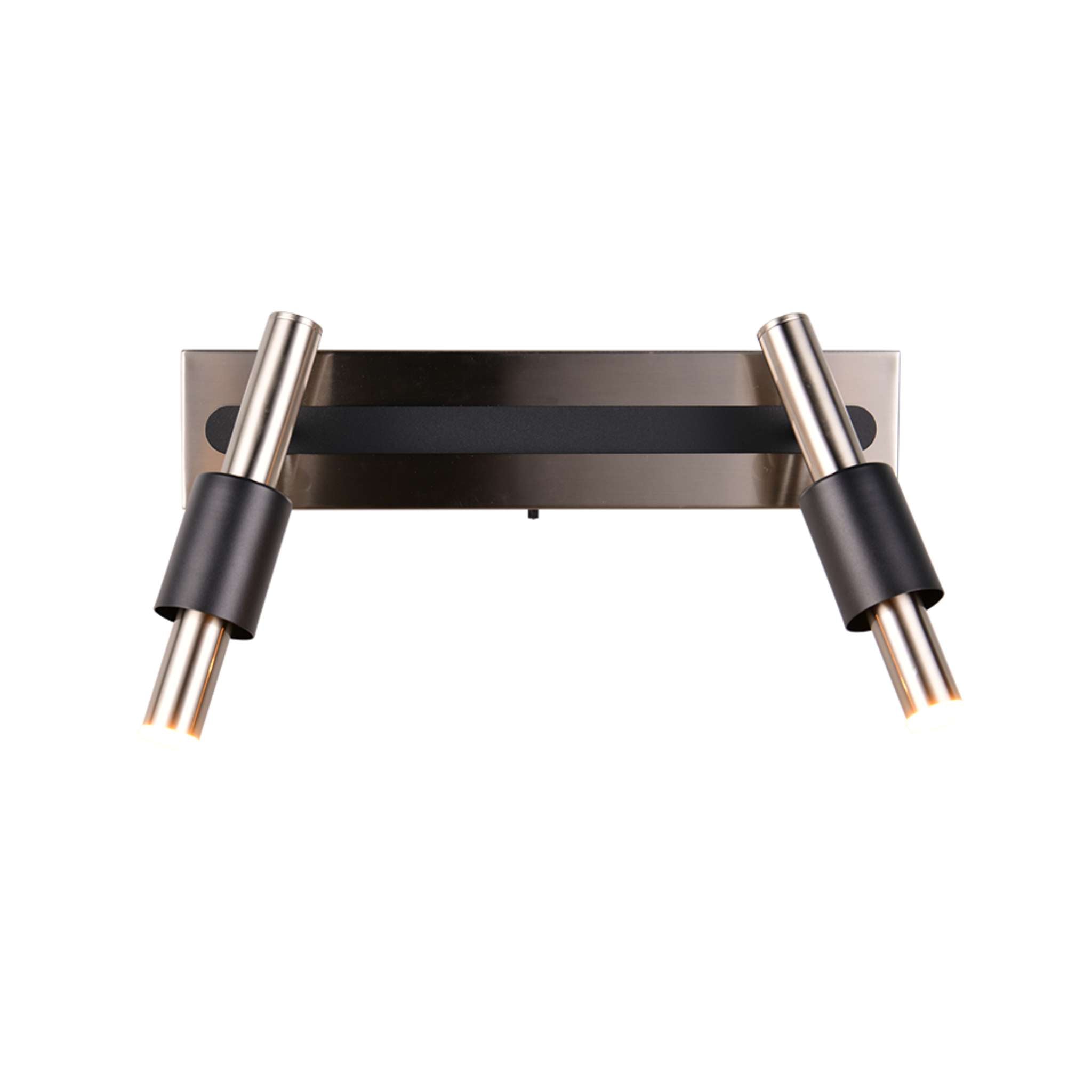 TRIO Ikaris LED spotlight 2-piece - brushed steel/matte black