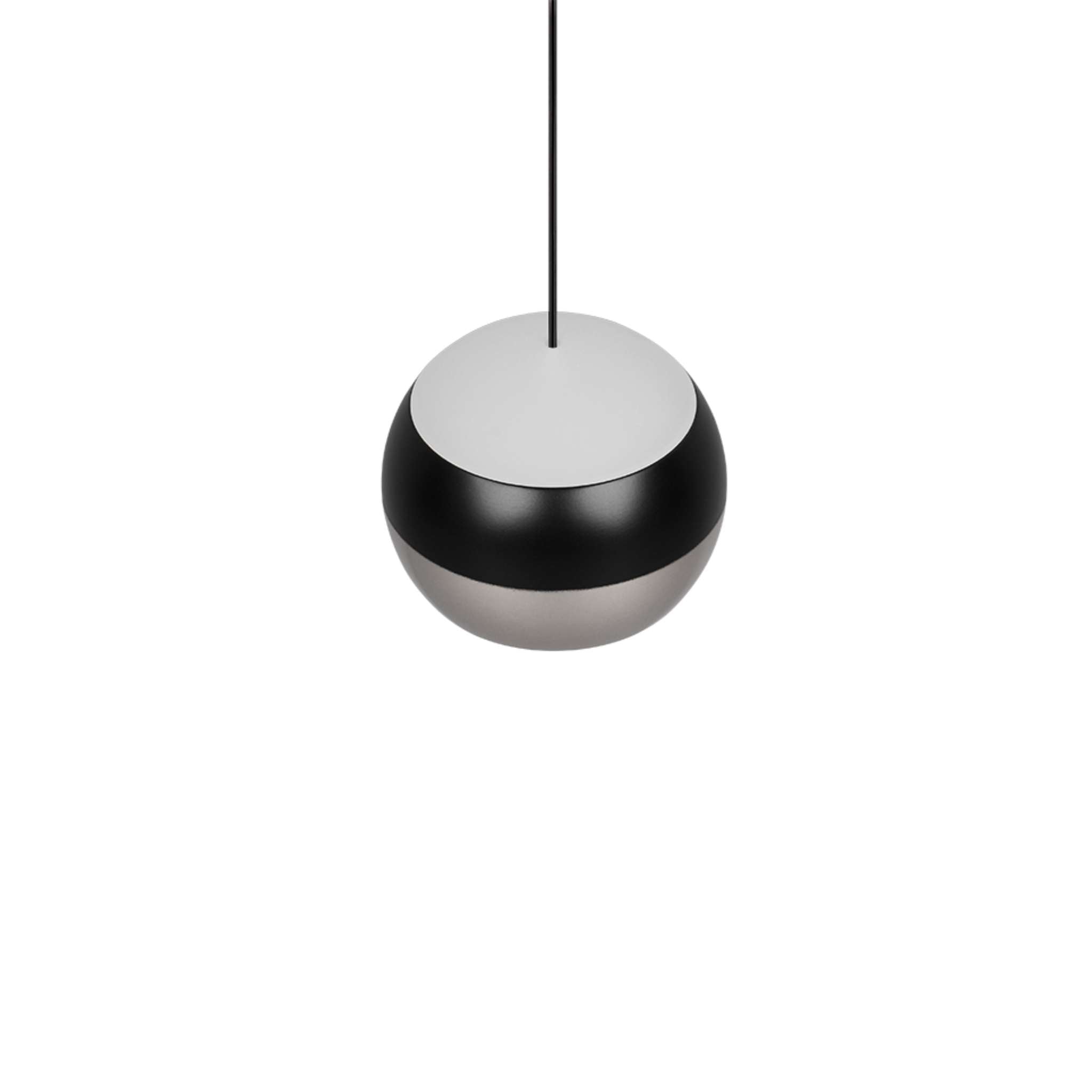 TRIO Orbit LED Pendant light 1-piece - brushed steel/matte black