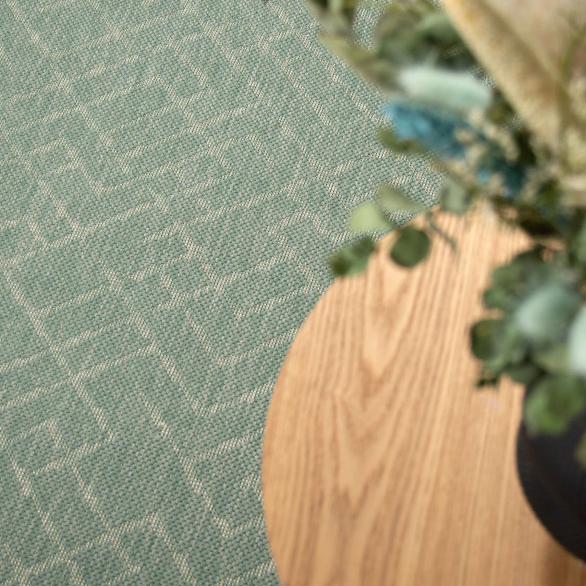 Alta rubber backed Rug - green