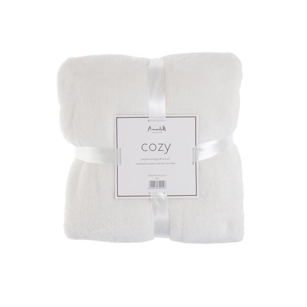 Throw blanket, white SUPERSOFT