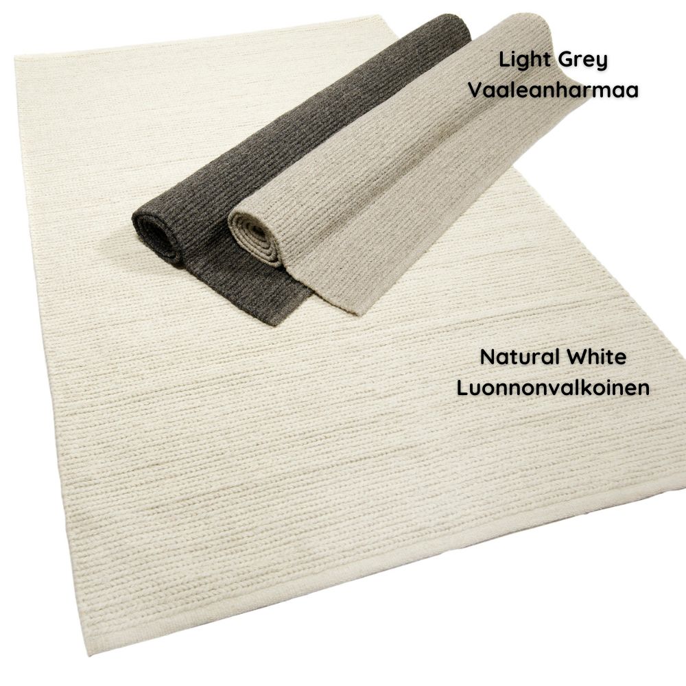 Anna villamatto - luonnonvalkoinen.