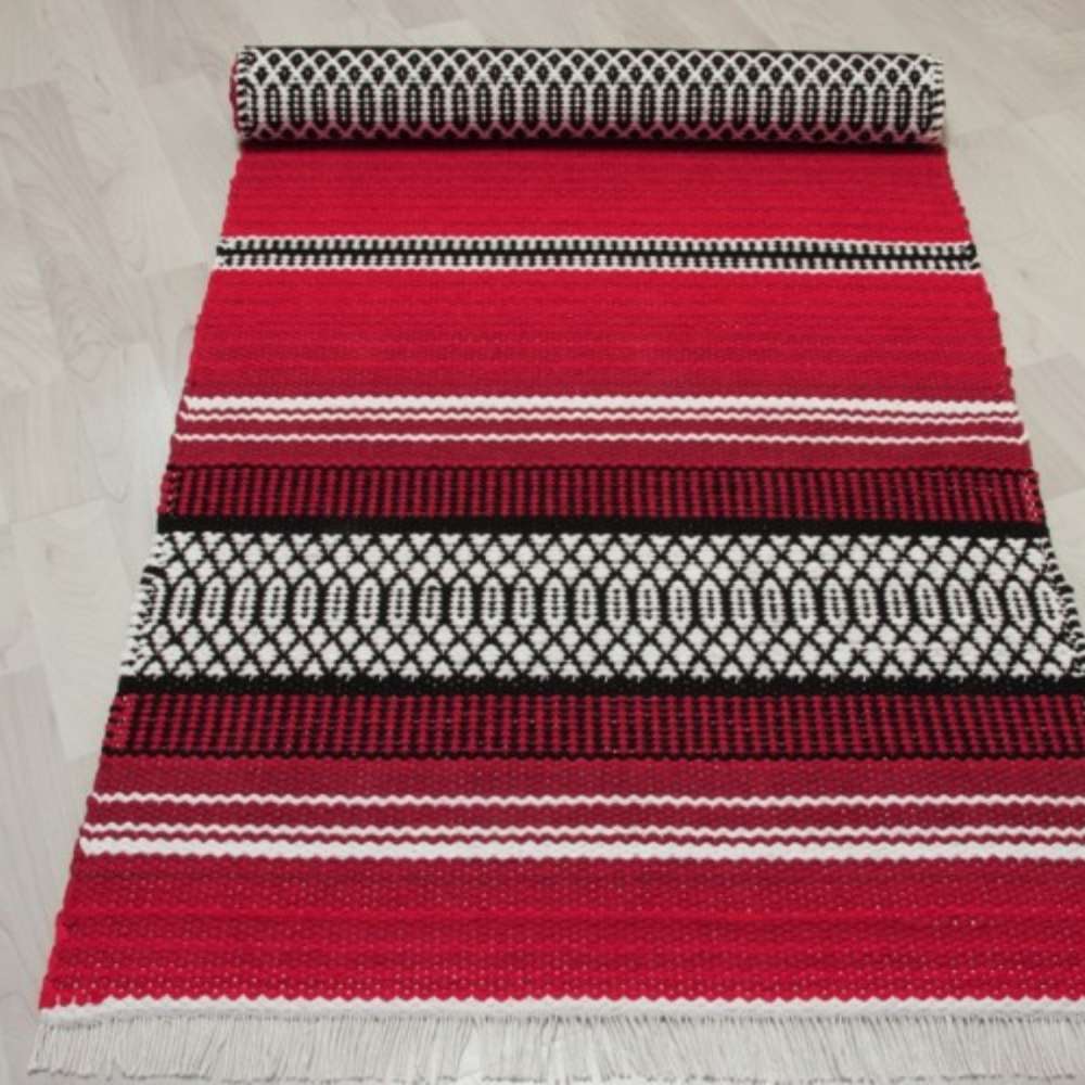 BERTA puuvillamatto - punainen.