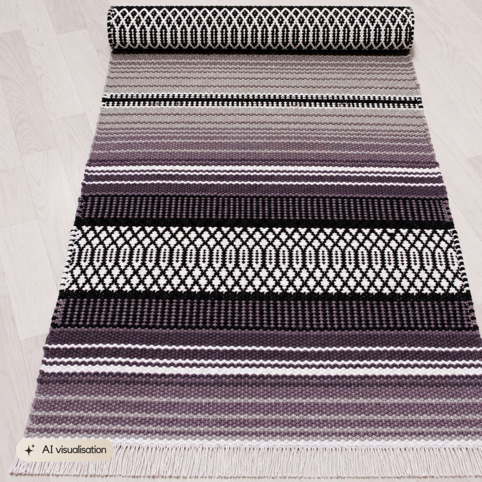 BERTA Cotton rug - gray