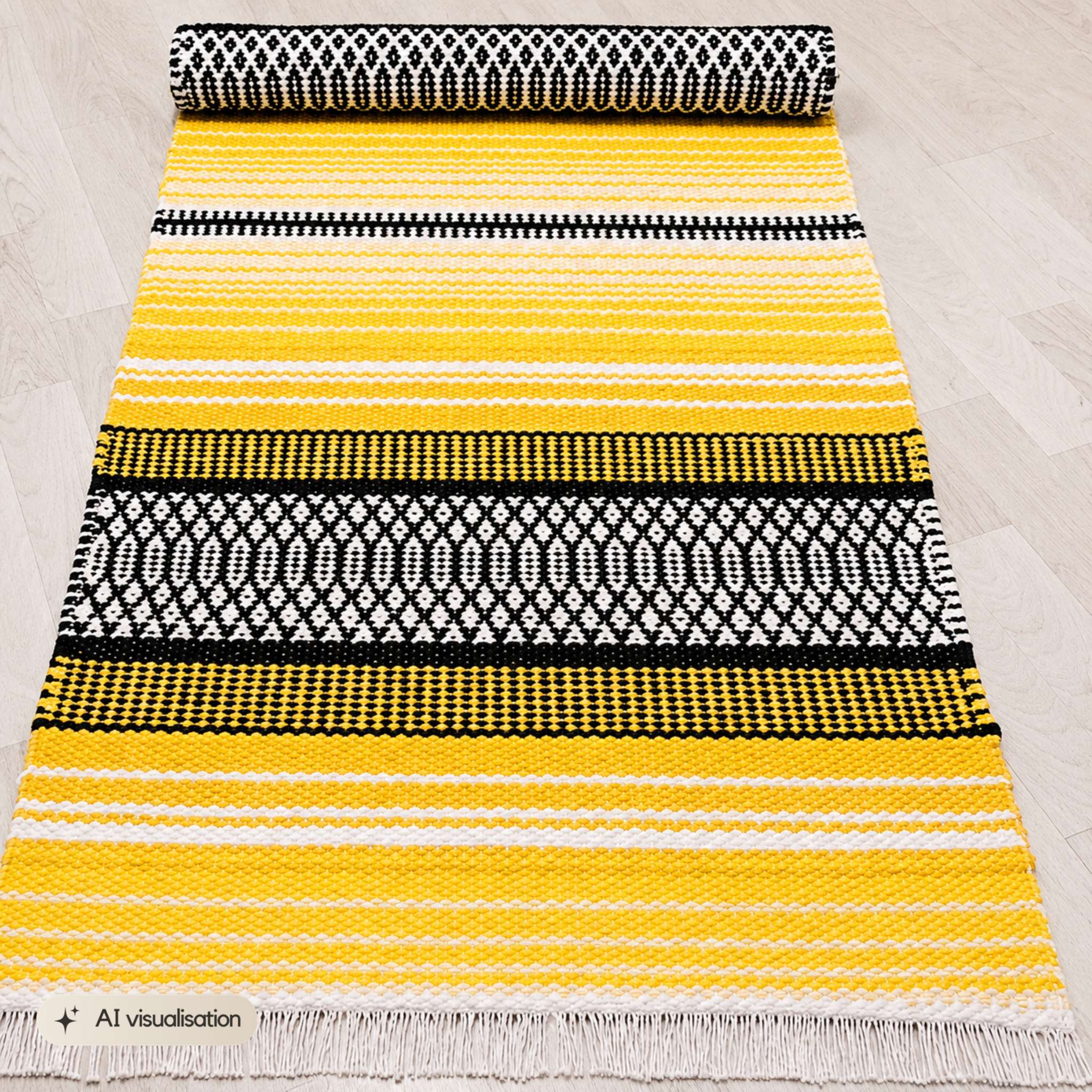 BERTA Cotton rug - yellow