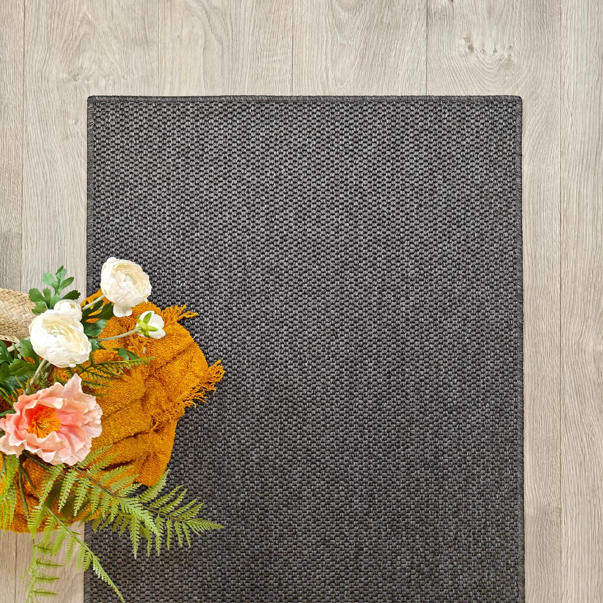 Narma BROOKLYN sileäksi kudottu matto - Harmaa