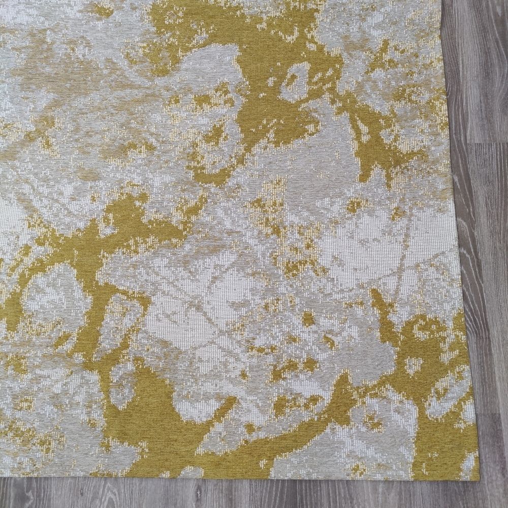 Carissa sileäksi kudottu matto - okra.