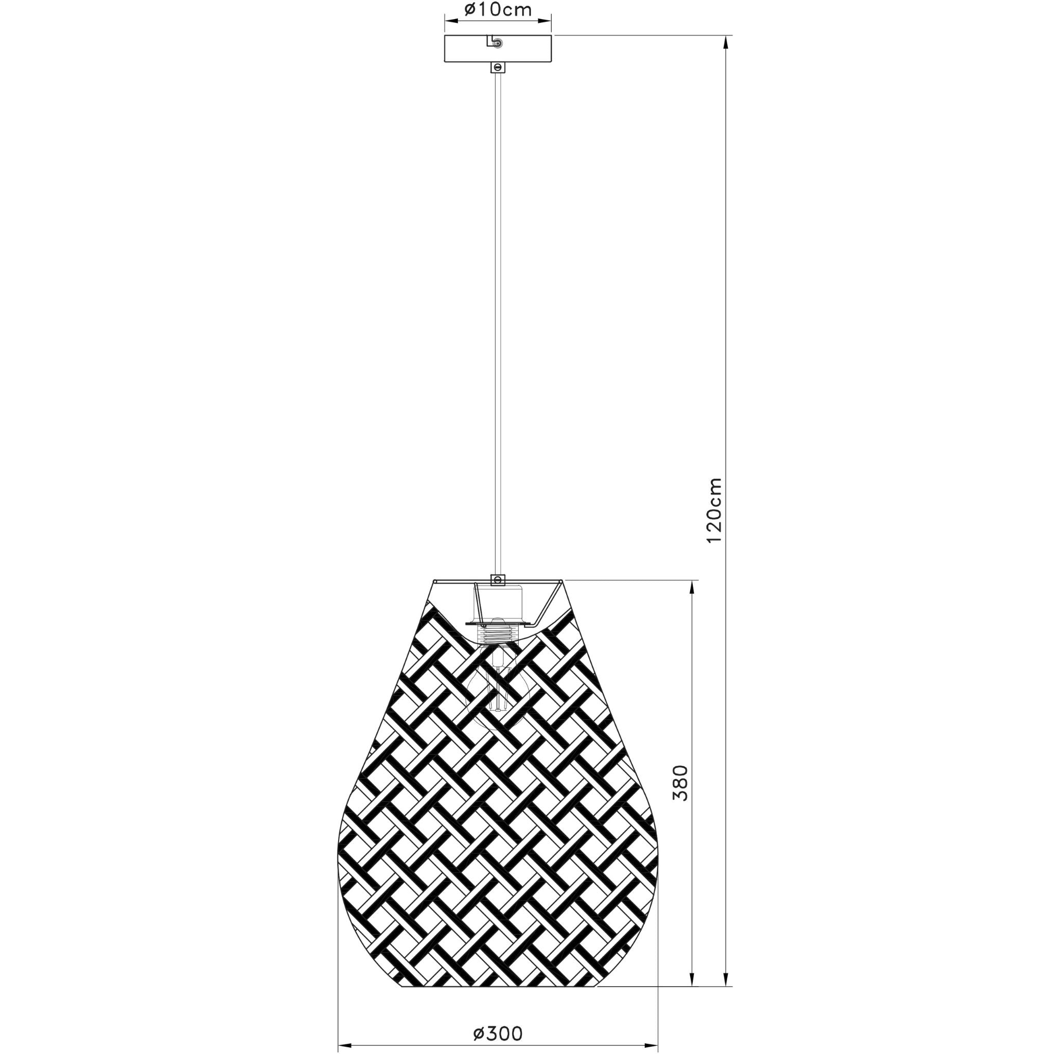 Carmina 342011-30 - Pendant lamp - Sand black