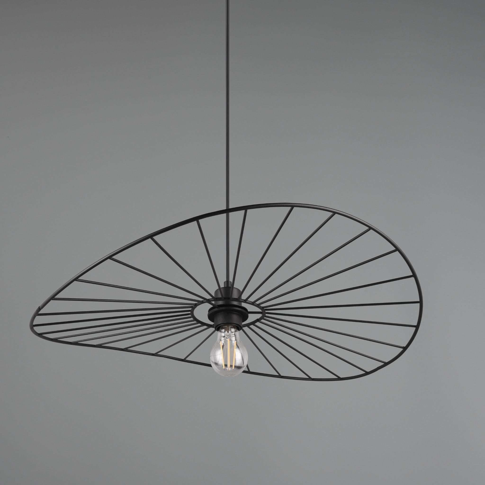 TRIO Chapeau pendant lamp - matte black